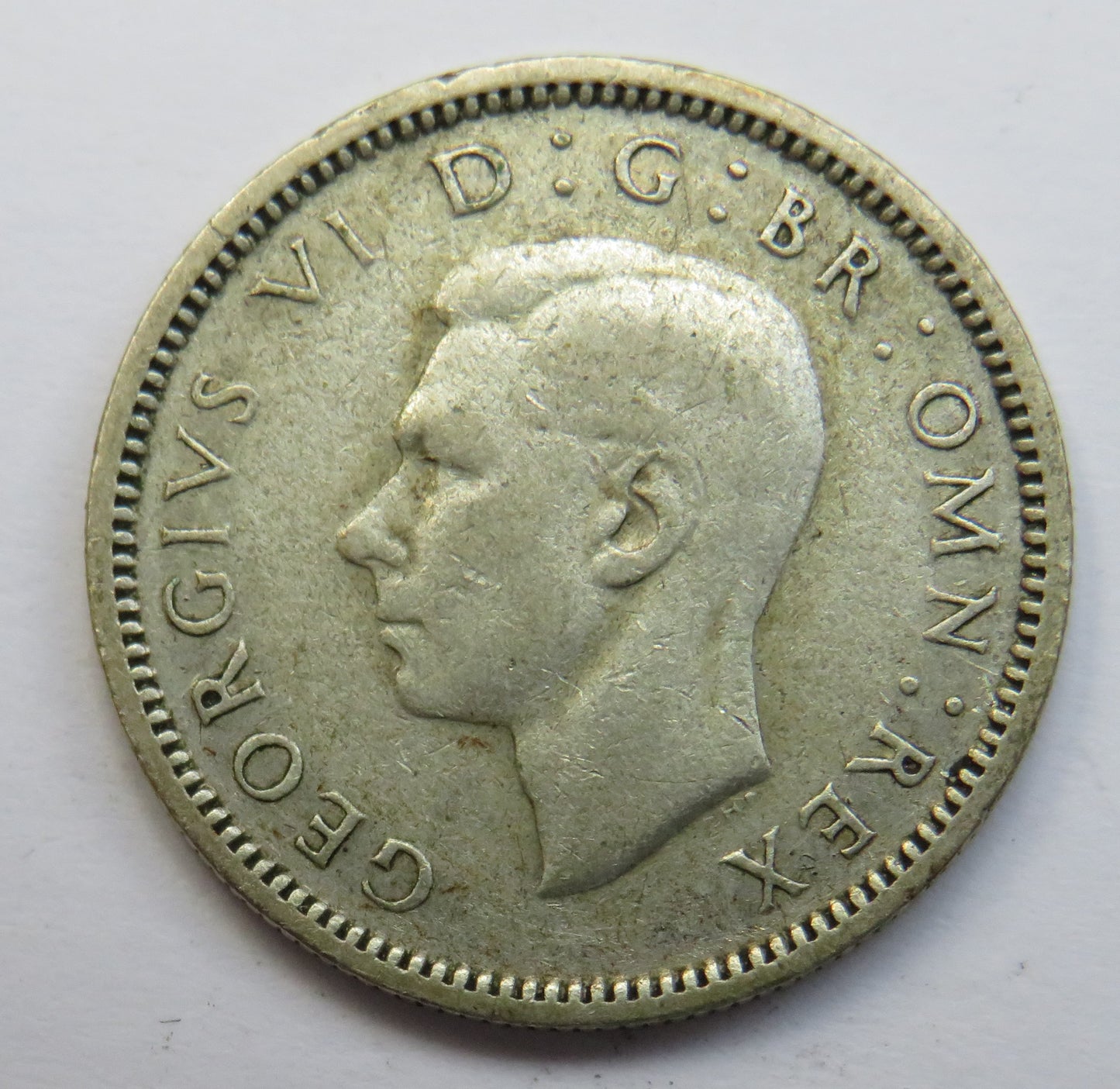 1946 King George VI Silver Sixpence Coin - Great Britain