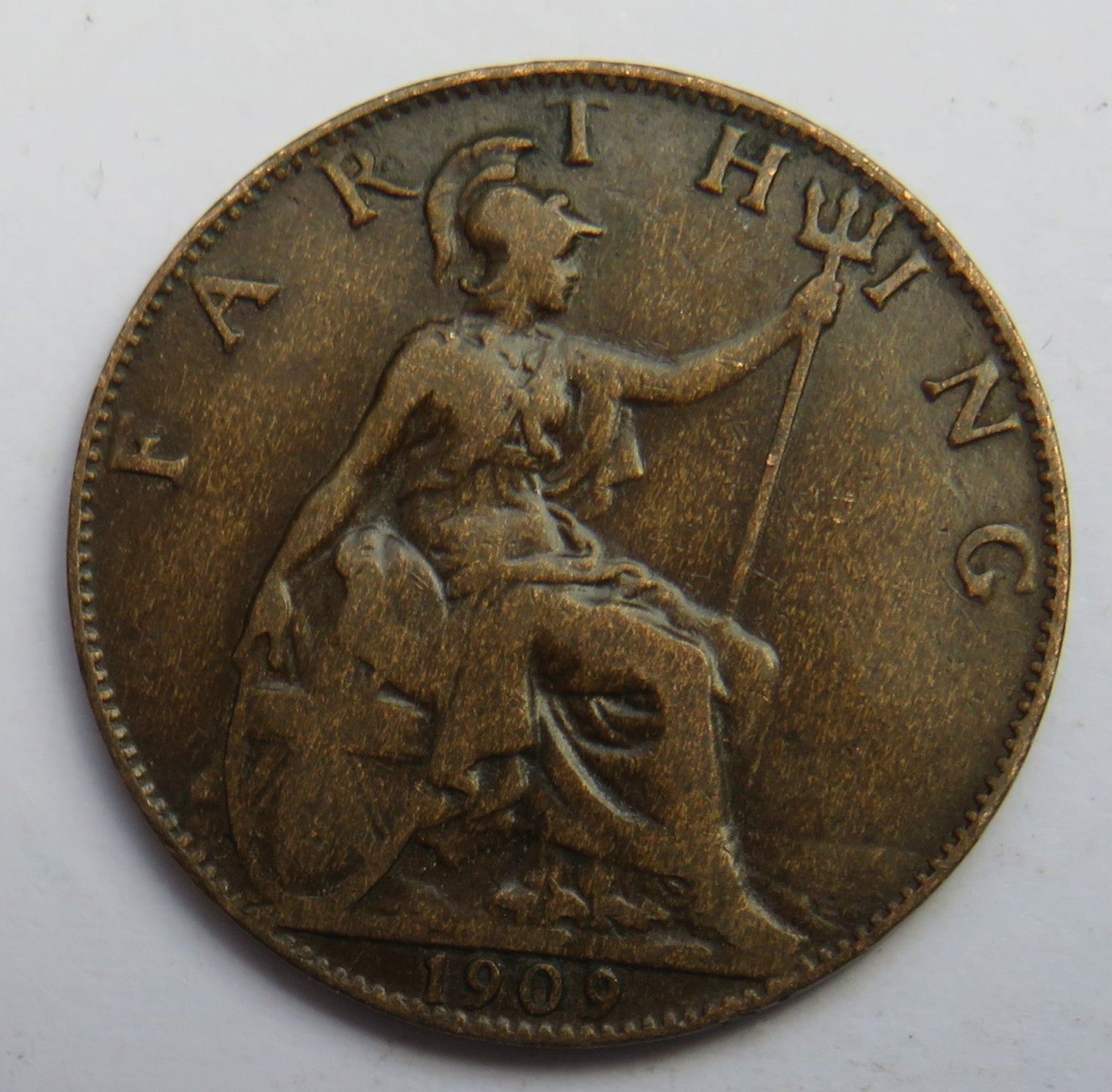 1909 King Edward VII Farthing Coin - Great Britain