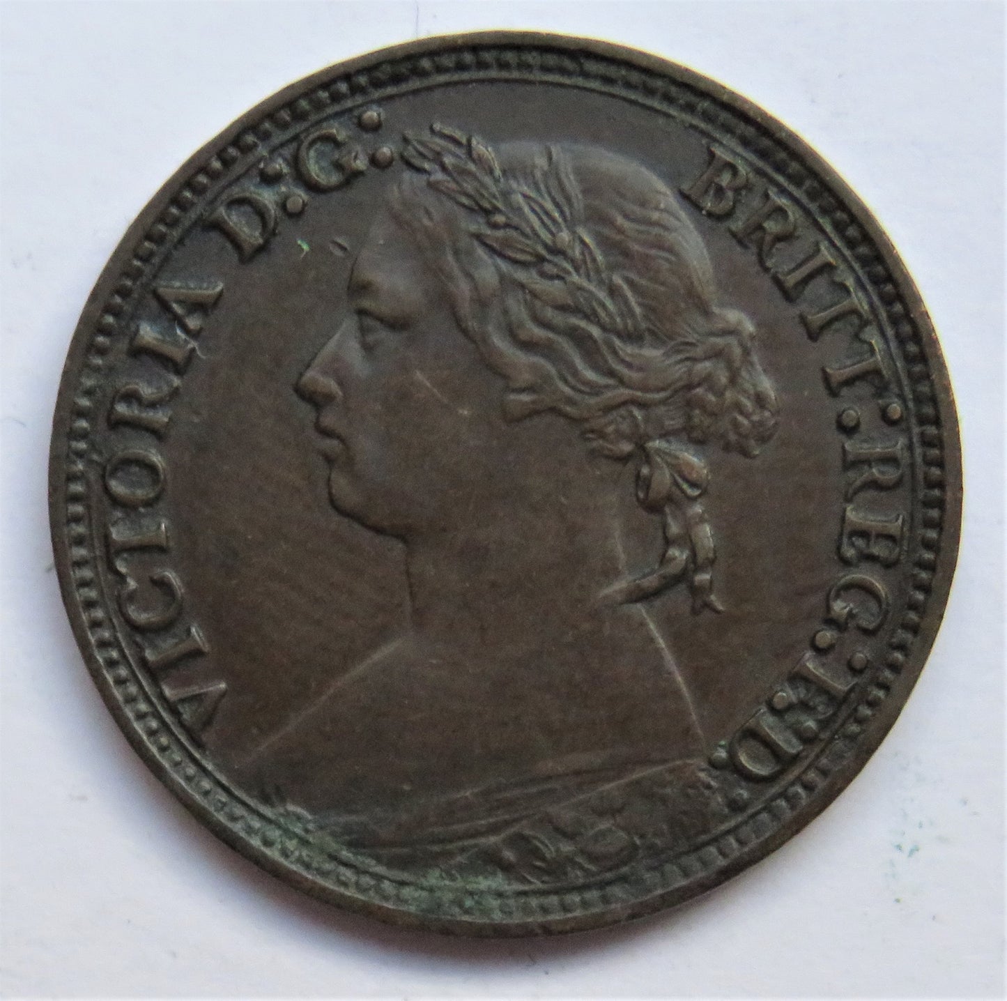 1878 Queen Victoria Farthing Coin - Great Britain