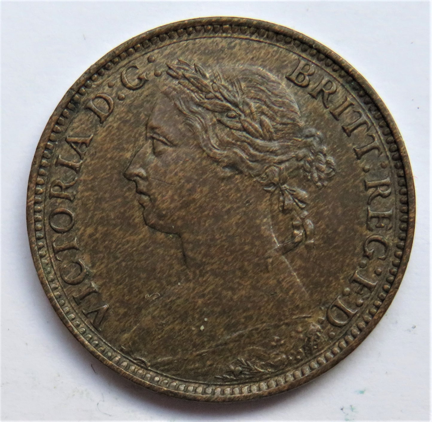 1884 Queen Victoria Farthing Coin - Great Britain