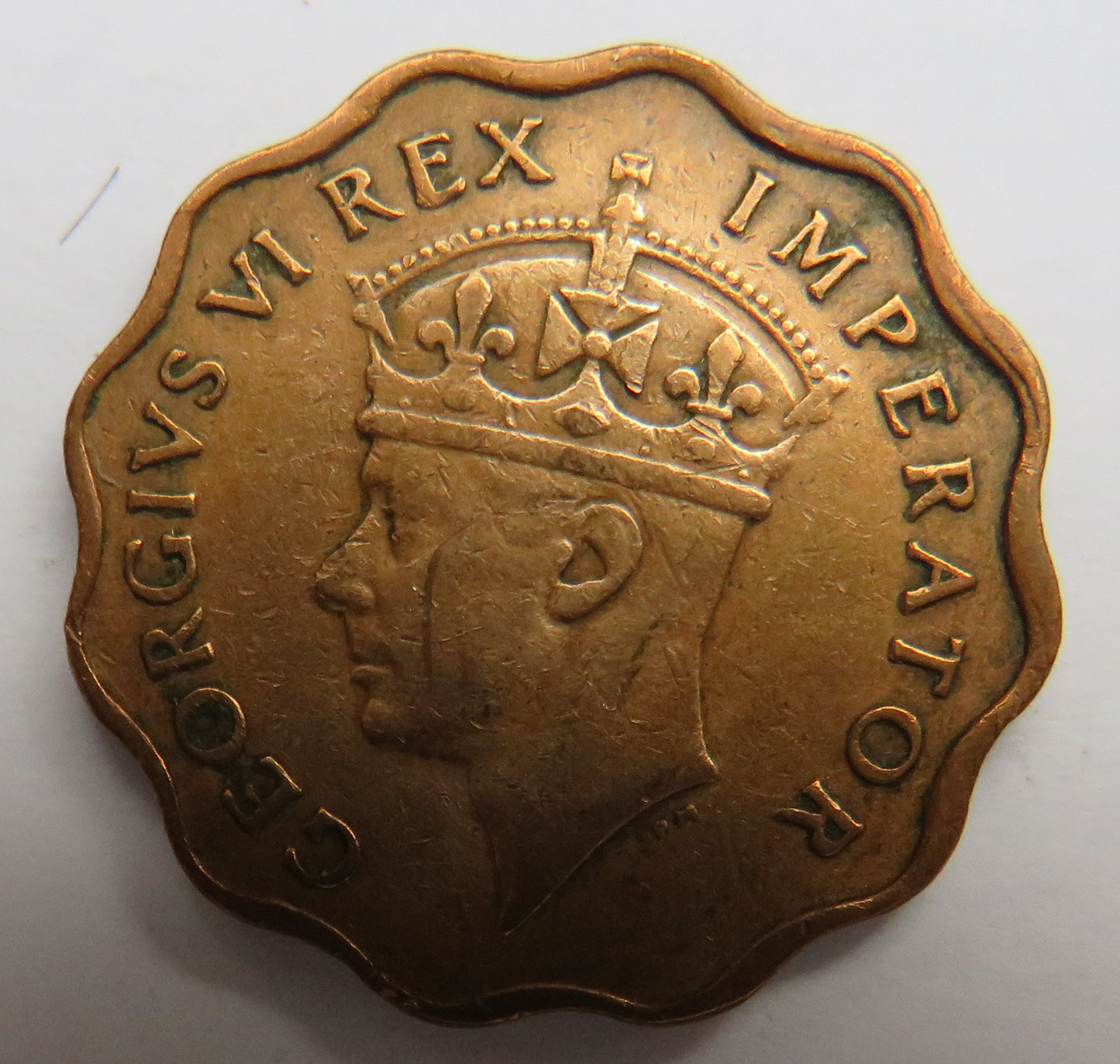1944 King George VI Cyprus One Piastre Coin