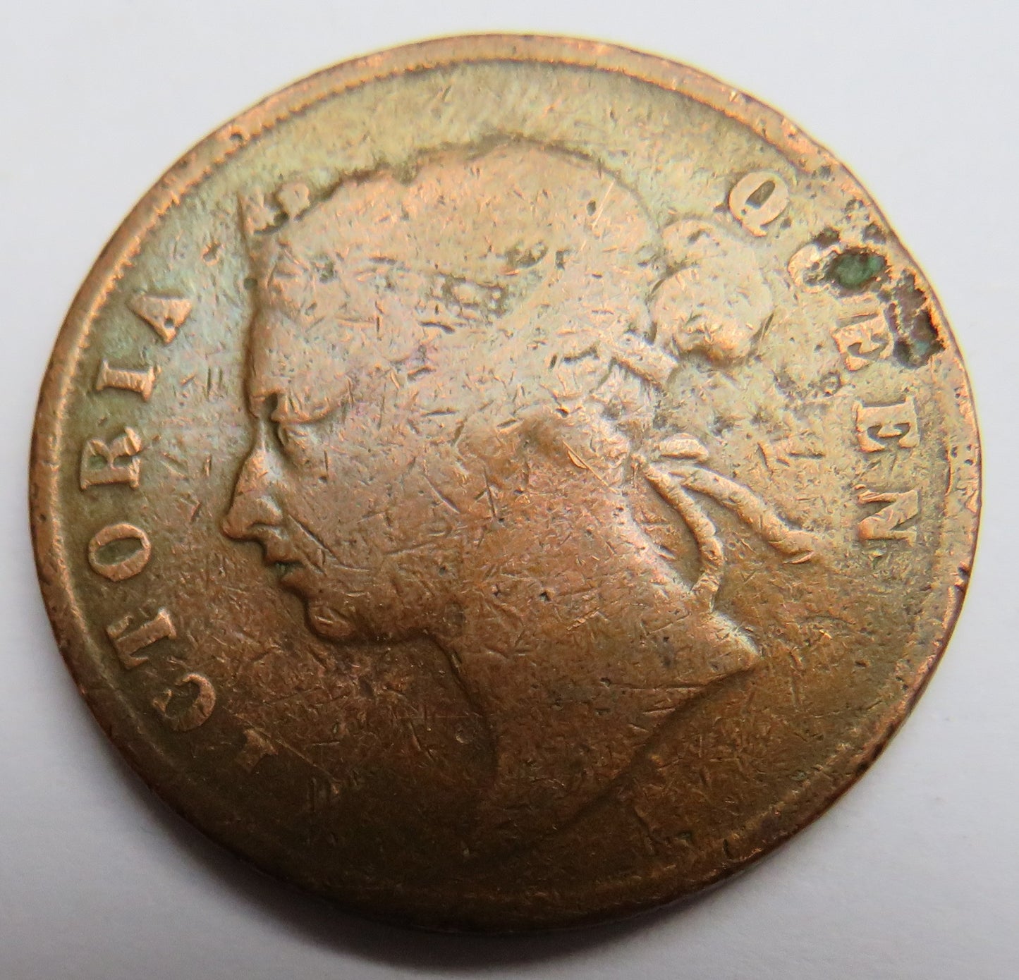 1901 Queen Victoria Straits Settlements One Cent Coin
