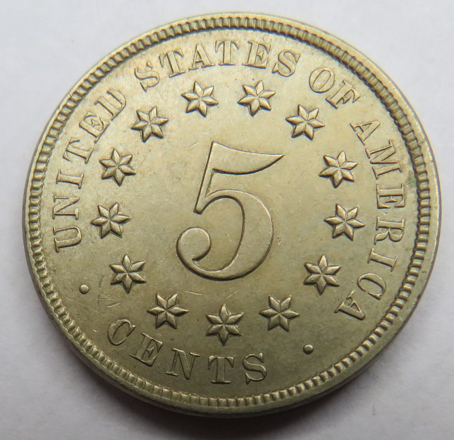 1869 USA Shield 5 Cents / Nickel Coin In High Grade