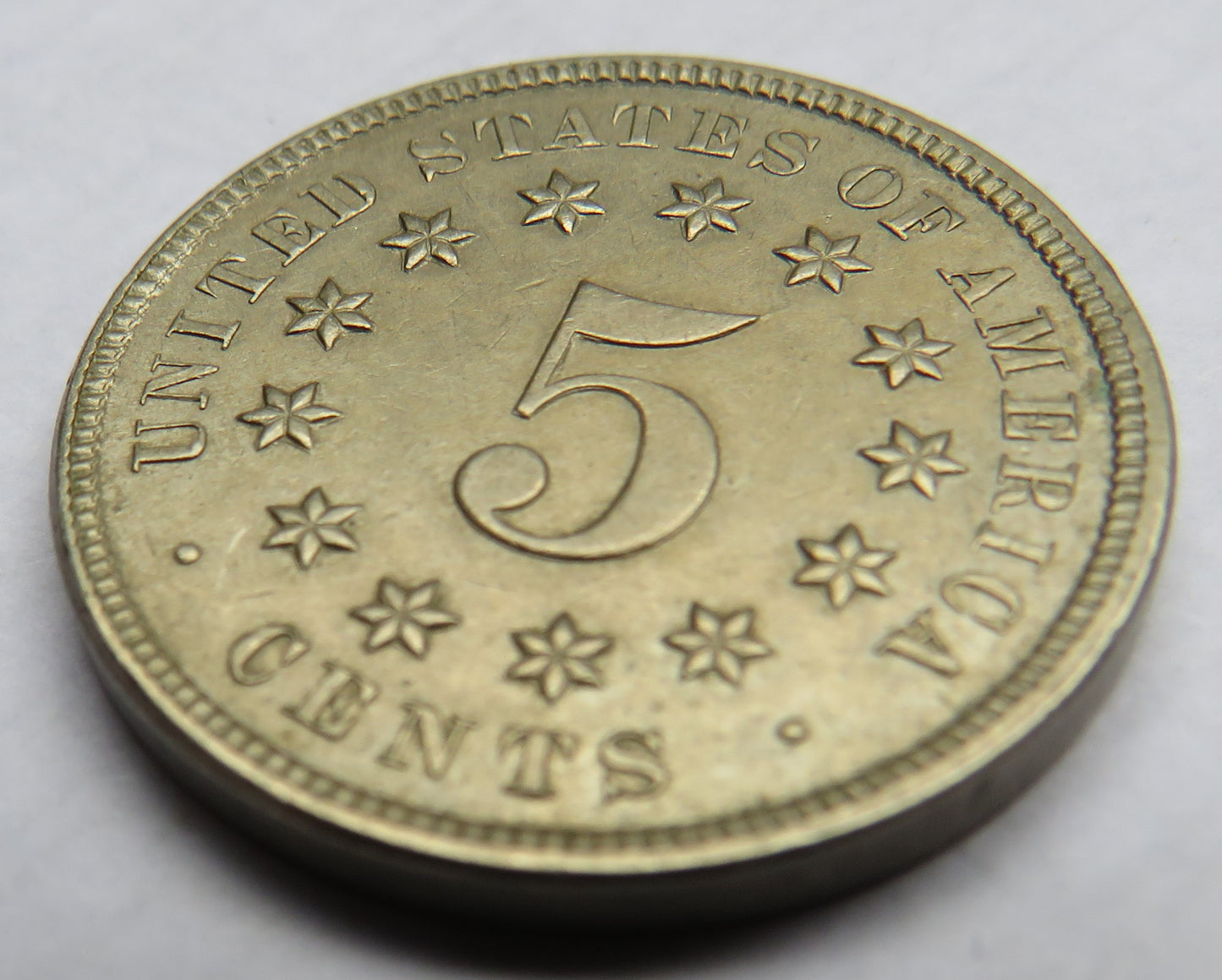 1869 USA Shield 5 Cents / Nickel Coin In High Grade