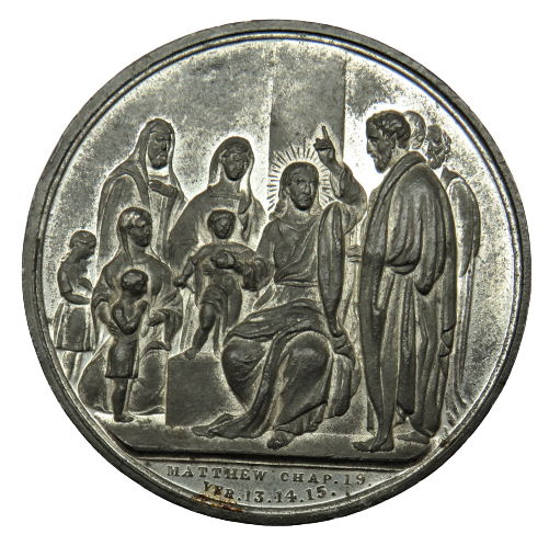 1895 Large Medal All Saints' Church Chilvers Coton " Never Absent Never Late"