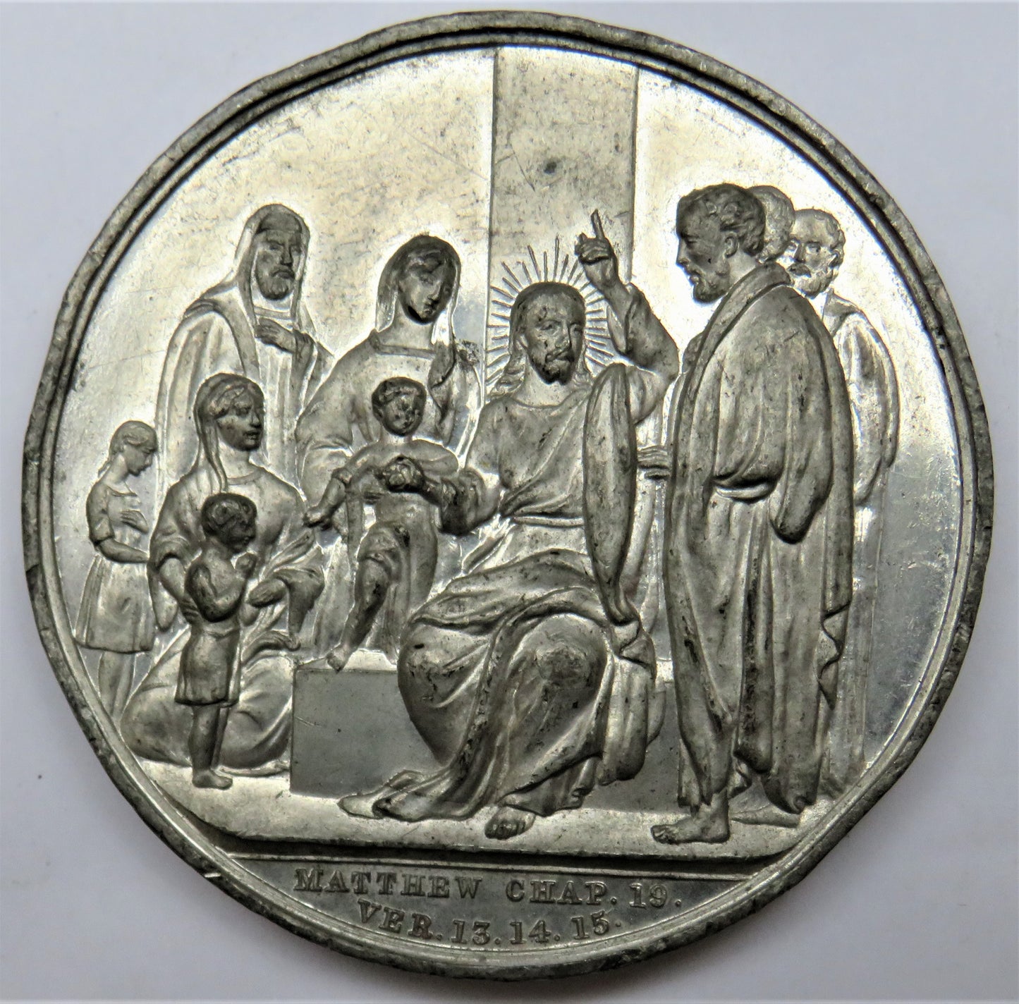 1895 Large Medal All Saints' Church Chilvers Coton " Never Absent Never Late"