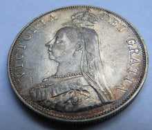 Load image into Gallery viewer, 1887 Queen Victoria Jubilee Head Silver Double Florin Coin In Higher Grade
