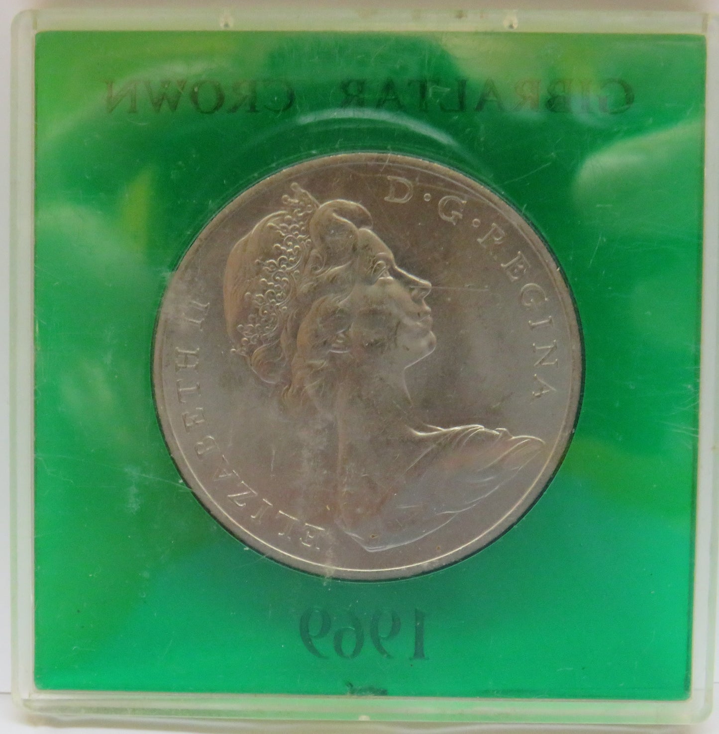 1969 Gibraltar Cased One Crown Coin