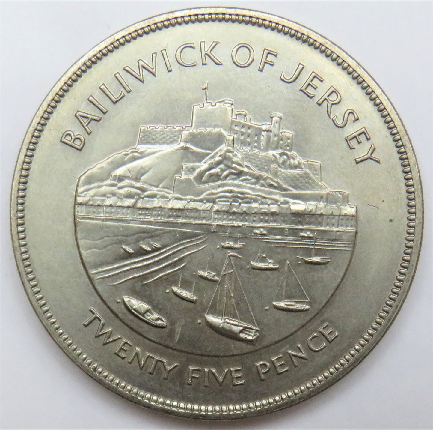 1977 Bailiwick Of Jersey 25 Pence / Crown Coin