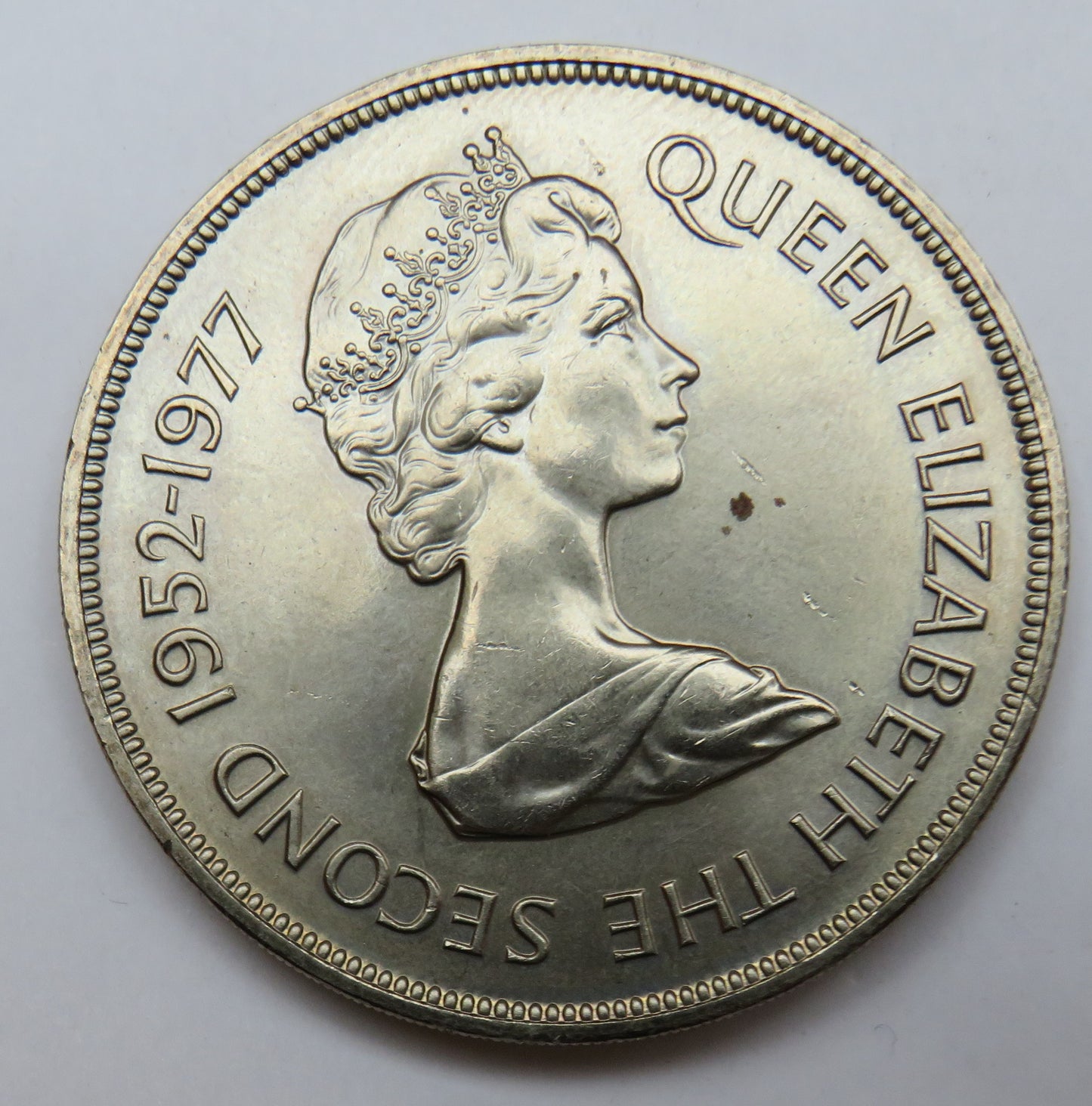 1977 Bailiwick Of Jersey 25 Pence / Crown Coin