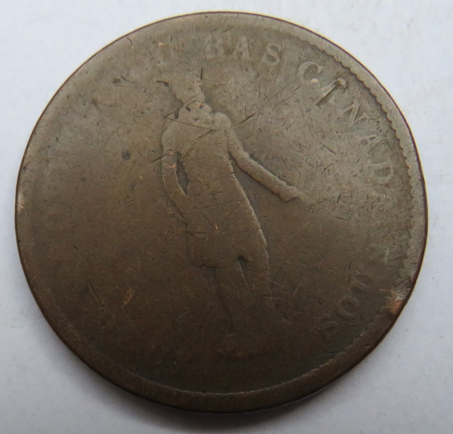 1837 Lower Canada One Penny / 2 Sous Bank Token