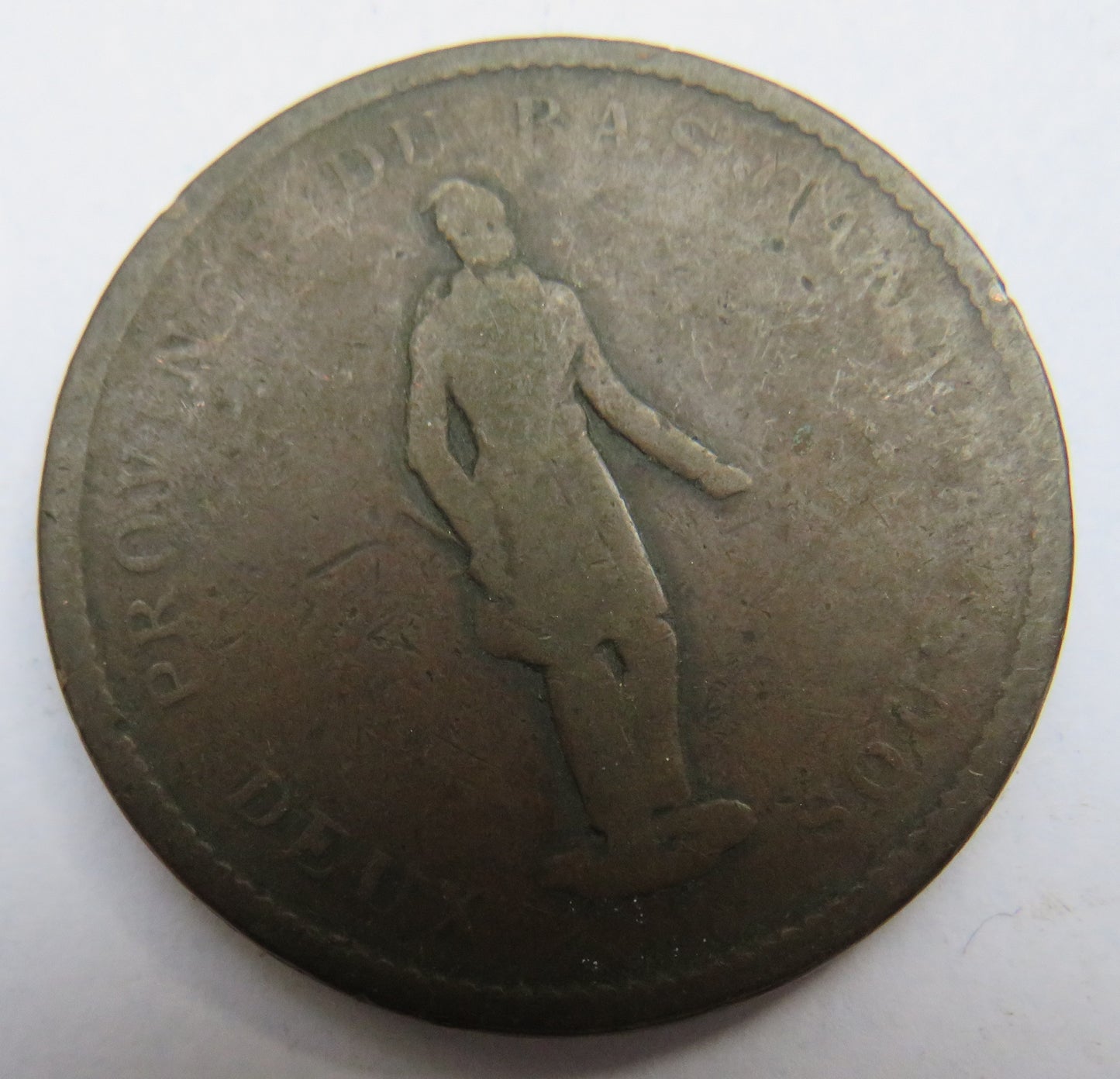 1837 Lower Canada One Penny / 2 Sous Bank Token