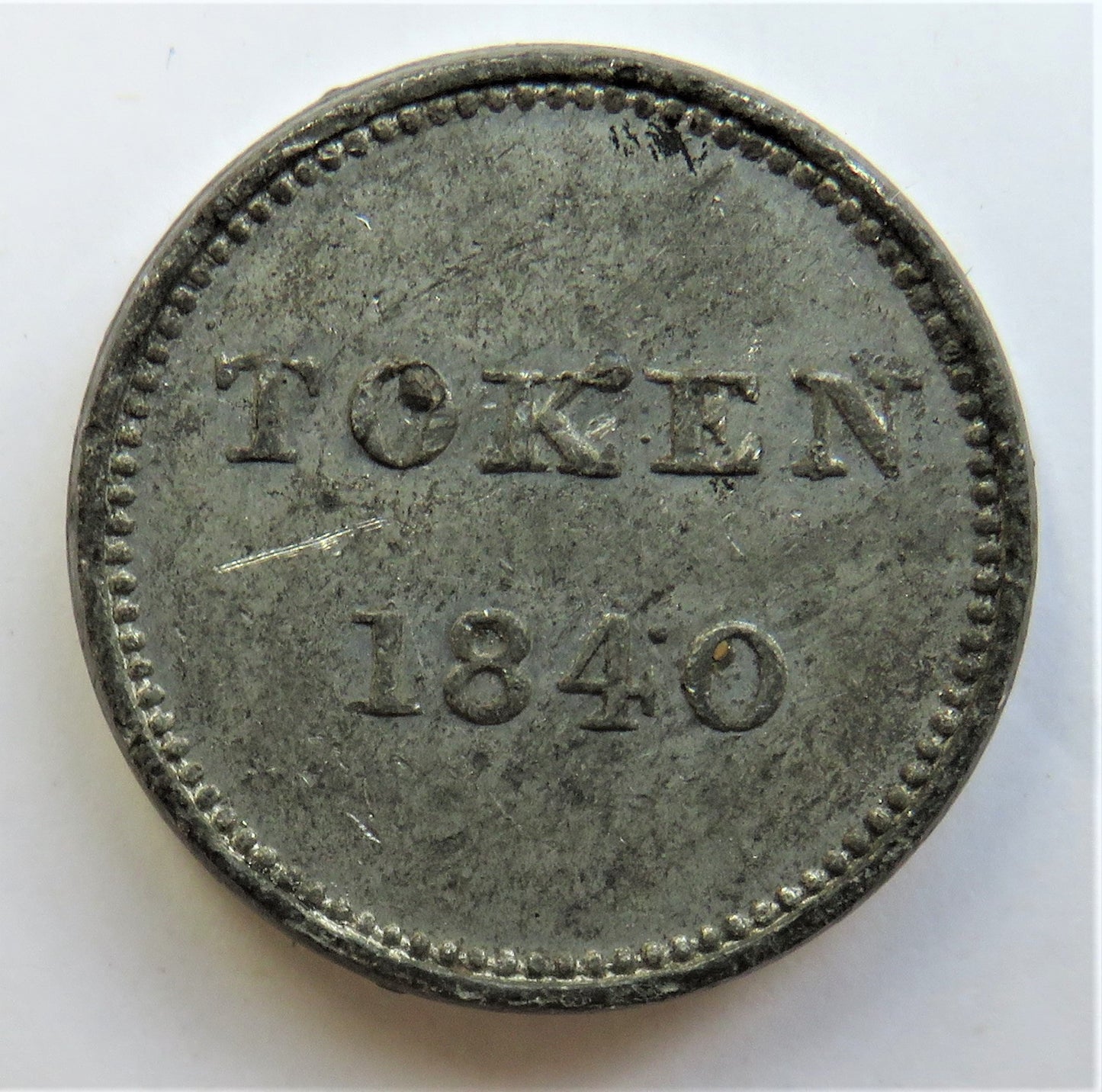 1840 Token Whitesome Church M.R.C.