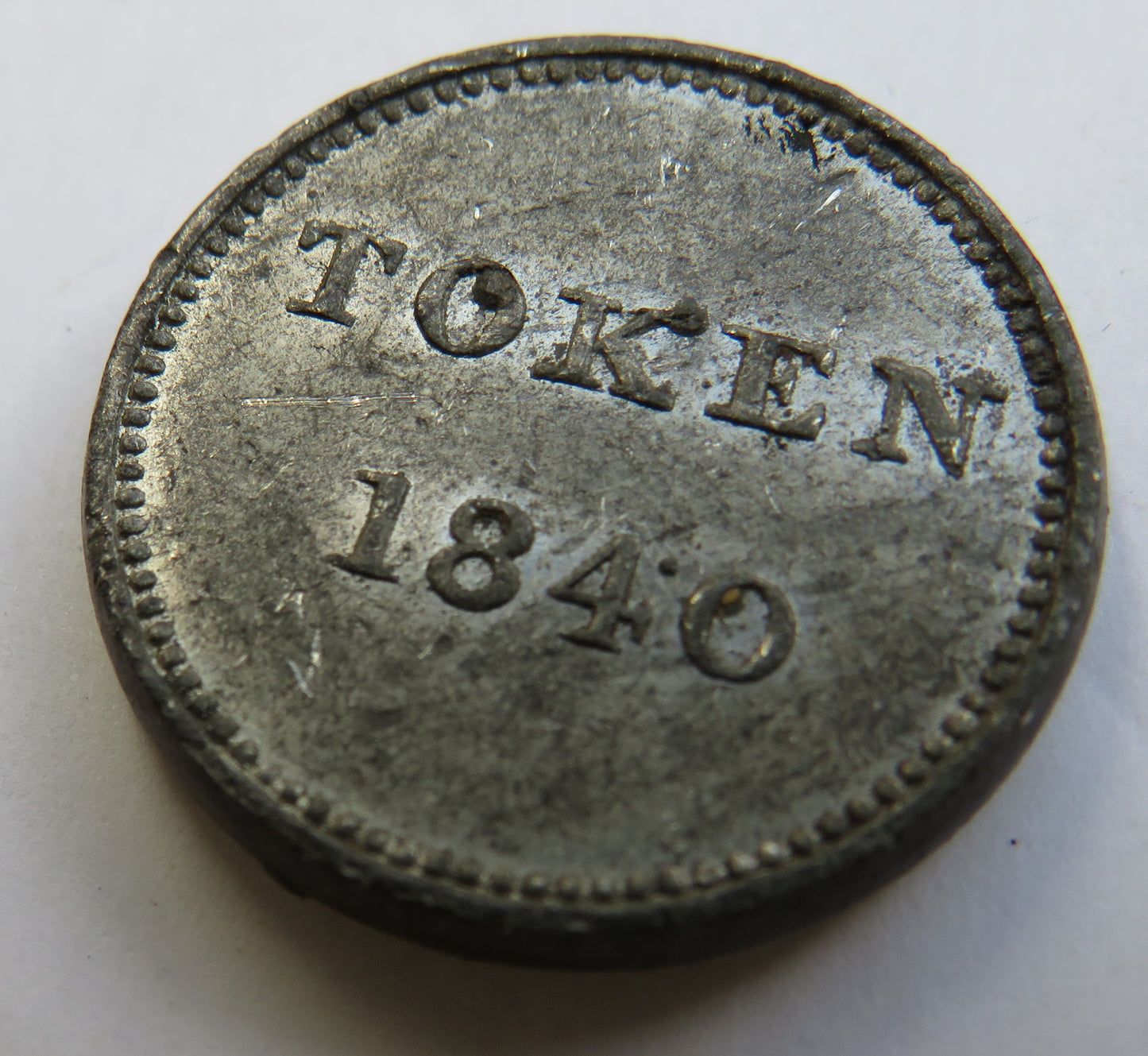 1840 Token Whitesome Church M.R.C.
