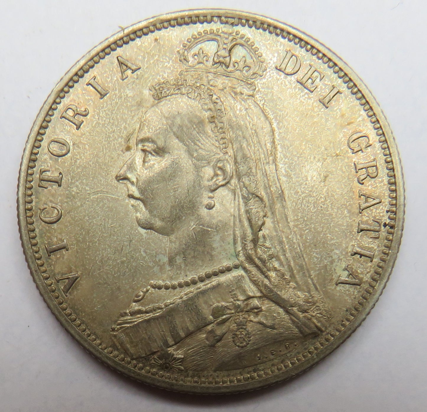 1887 Queen Victoria Silver Halfcrown Coin - Great Britain