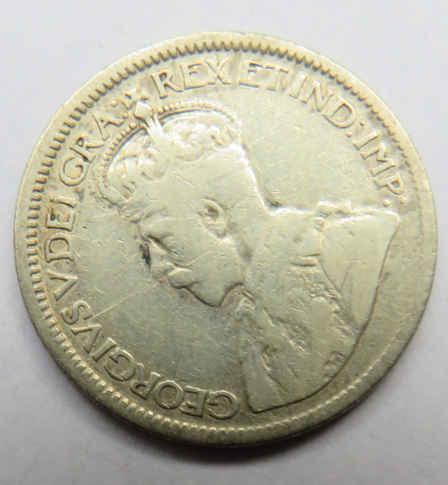 1919 King George V Canada Silver 10 Cents Coin