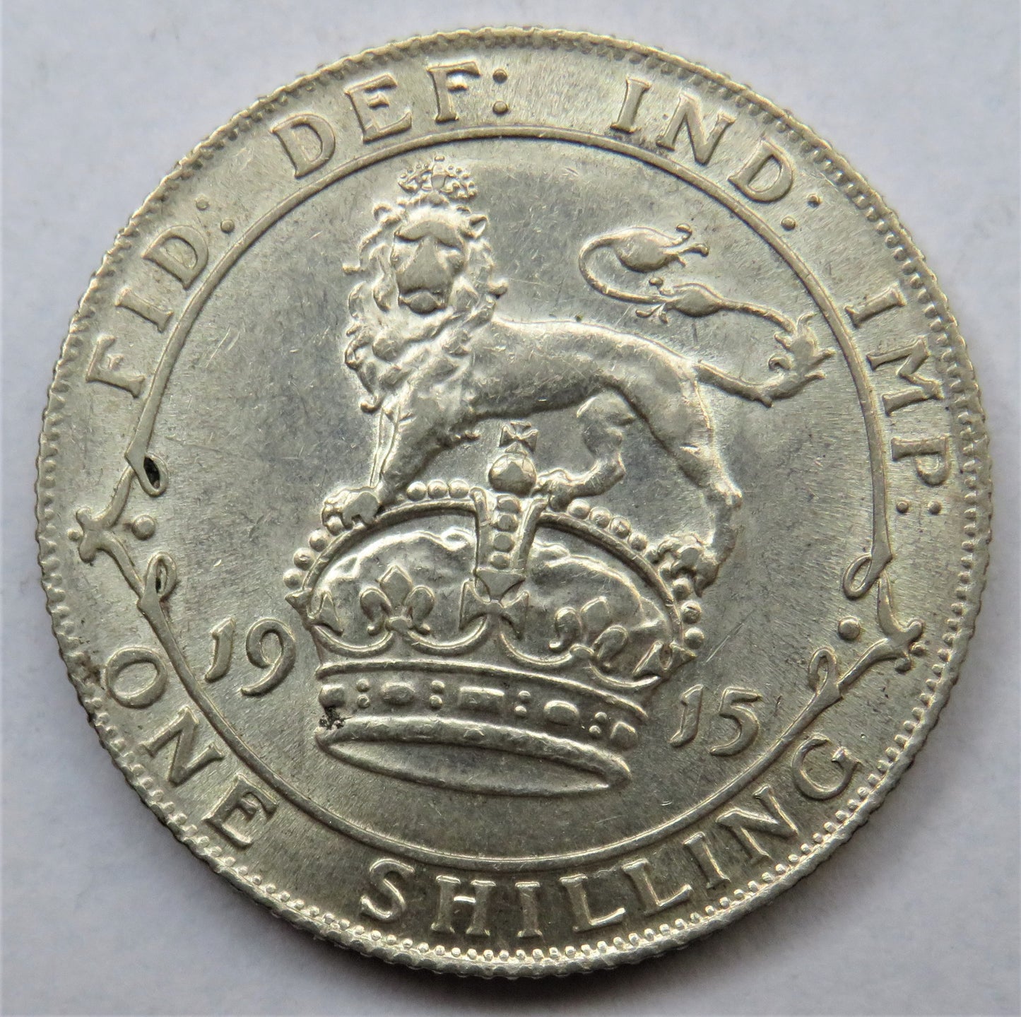 1915 King George V Silver Shilling Coin - Great Britain