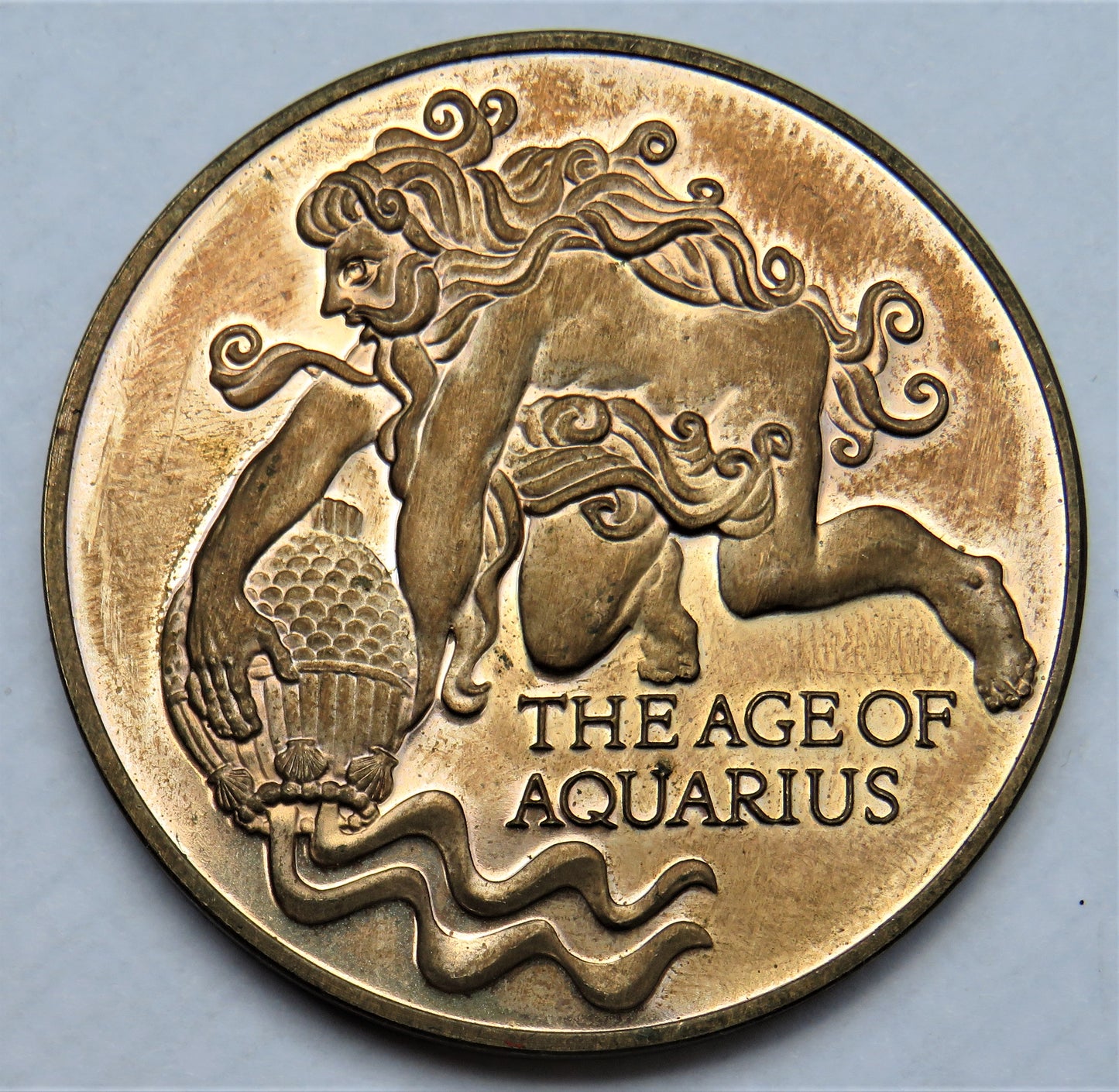 The Age Of Aquarius Love Joy & Peace Medal