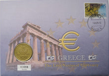Load image into Gallery viewer, Greece The Last National Currency Coin &amp; Stamp Cover
