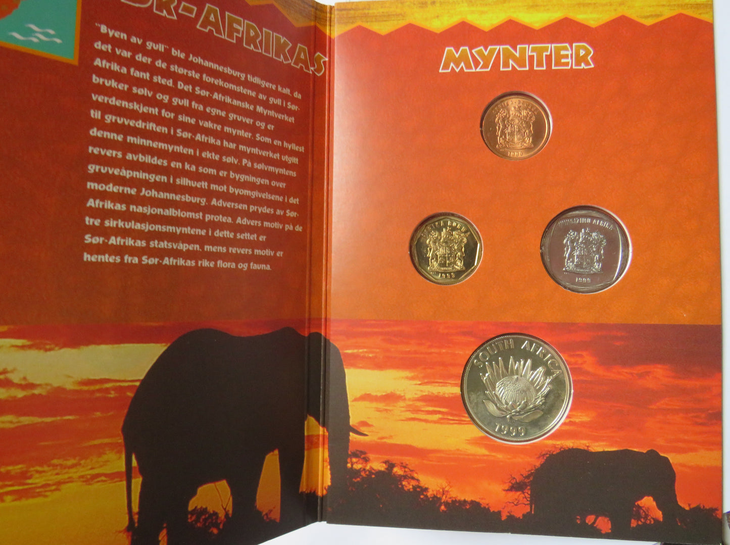 1999 South Africa Coin Set Inc Silver 1 Rand