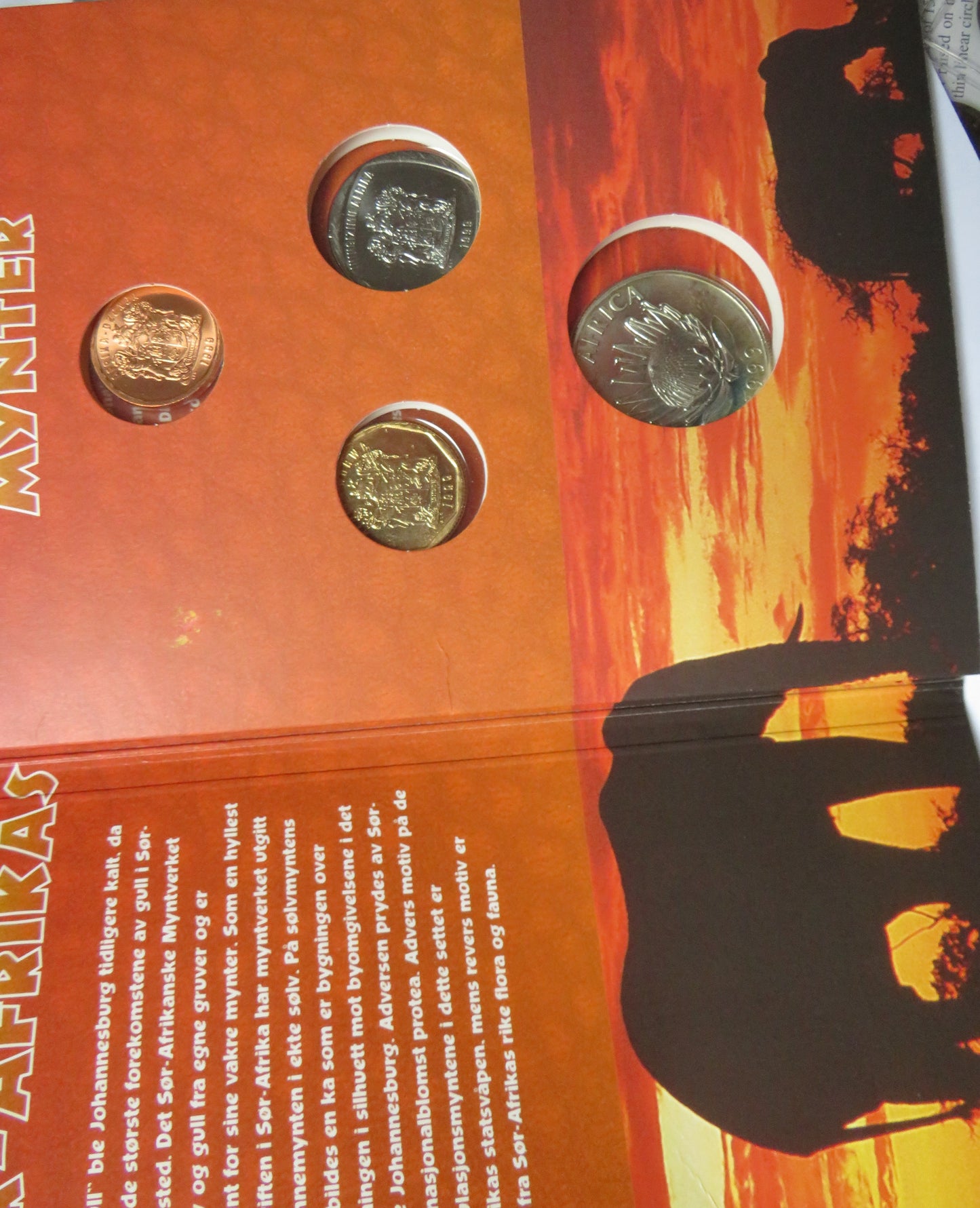 1999 South Africa Coin Set Inc Silver 1 Rand