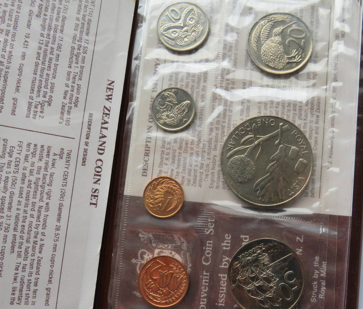 1981 New Zealand Souvenir Coin Set Issued By New Zealand Treasury