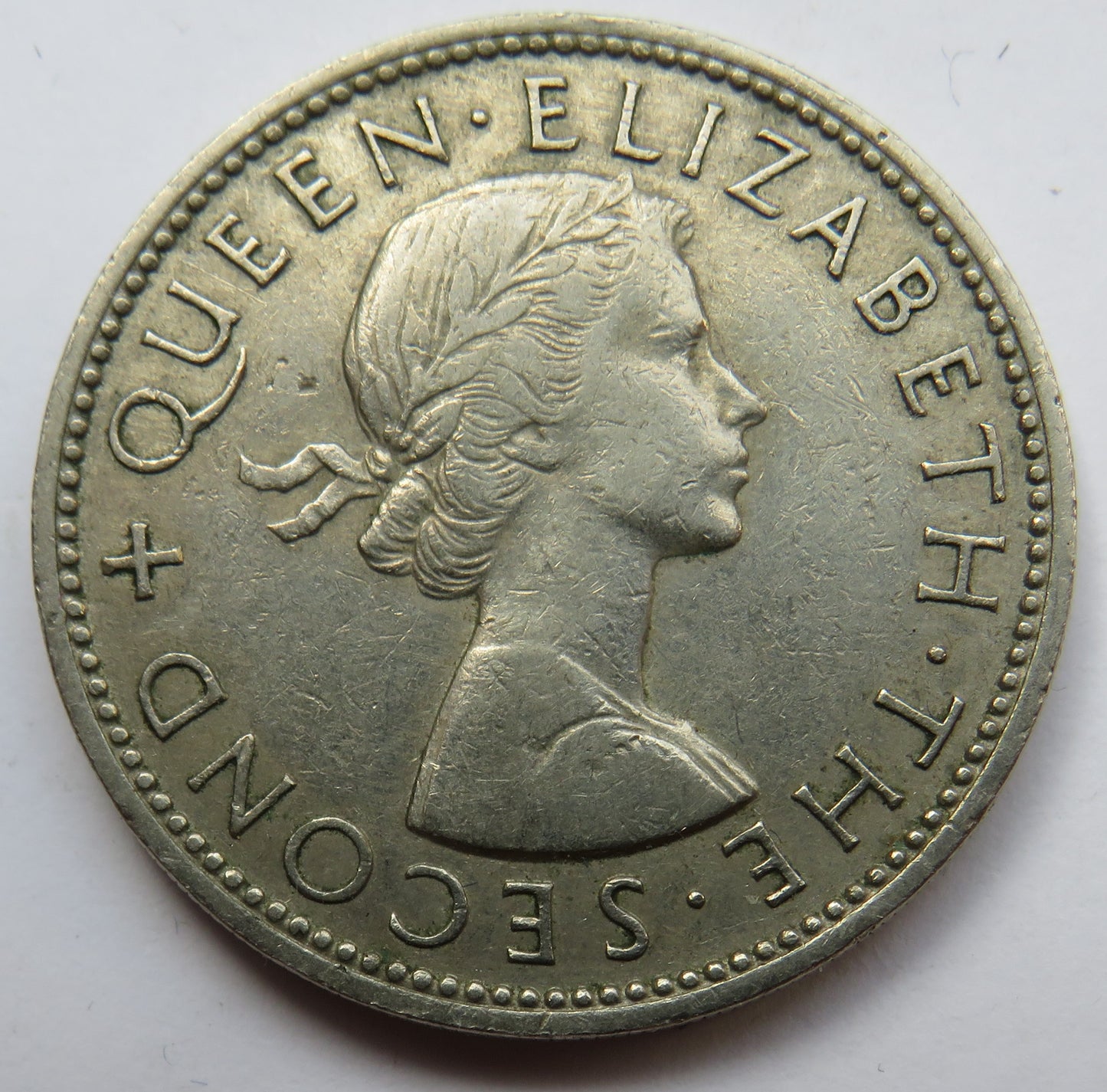 1965 Queen Elizabeth II New Zealand One Florin Coin