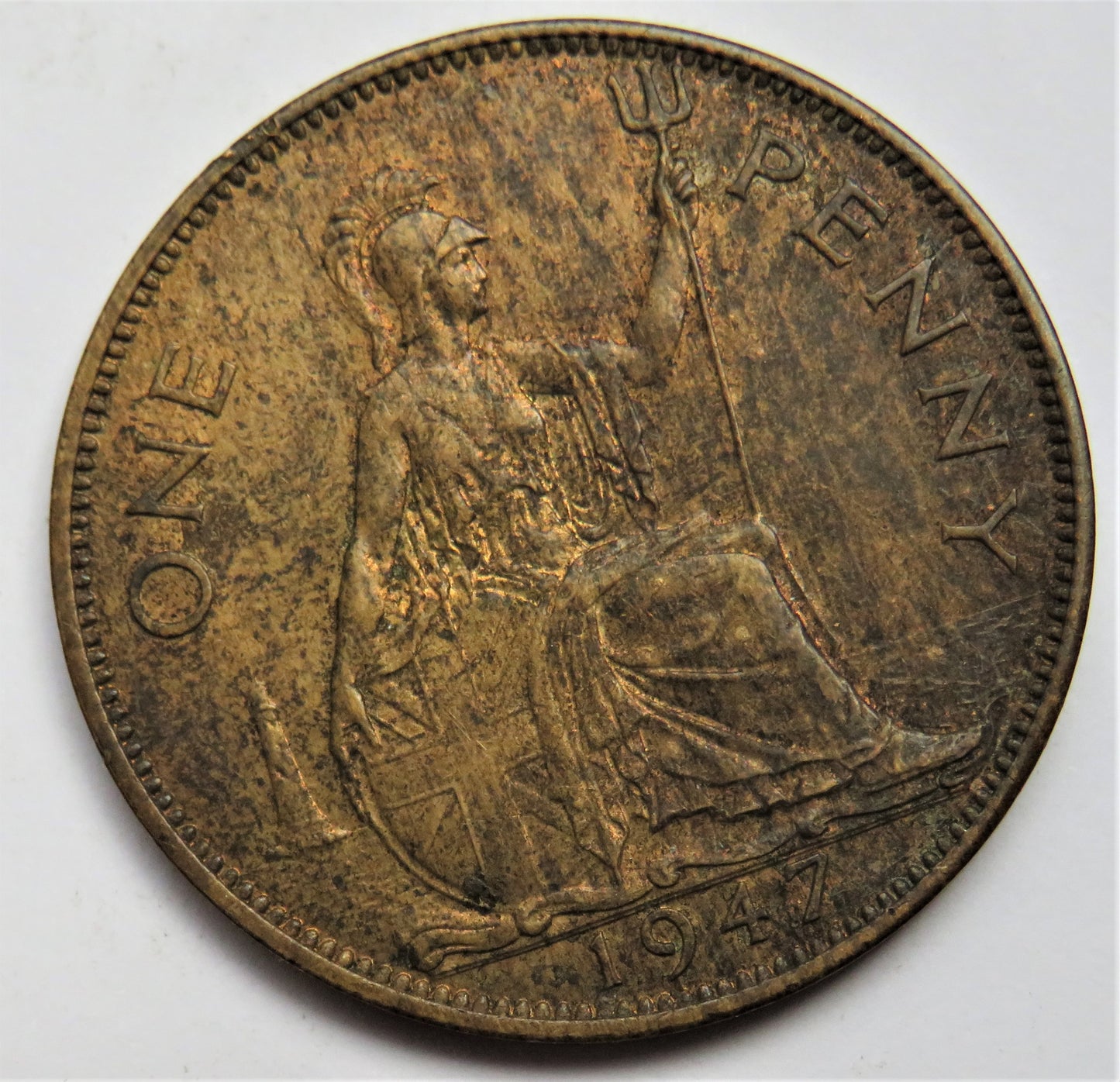 1947 King George VI One Penny Coin - Great Britain