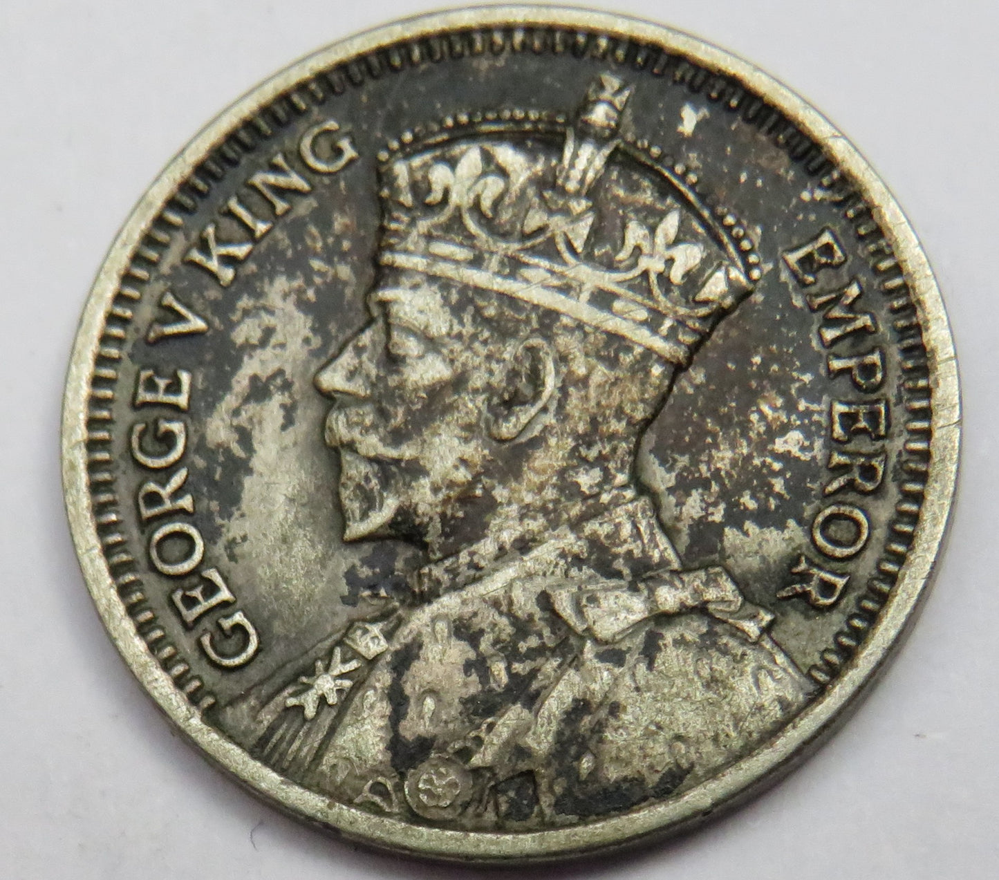 1934 King George V New Zealand Threepence Coin