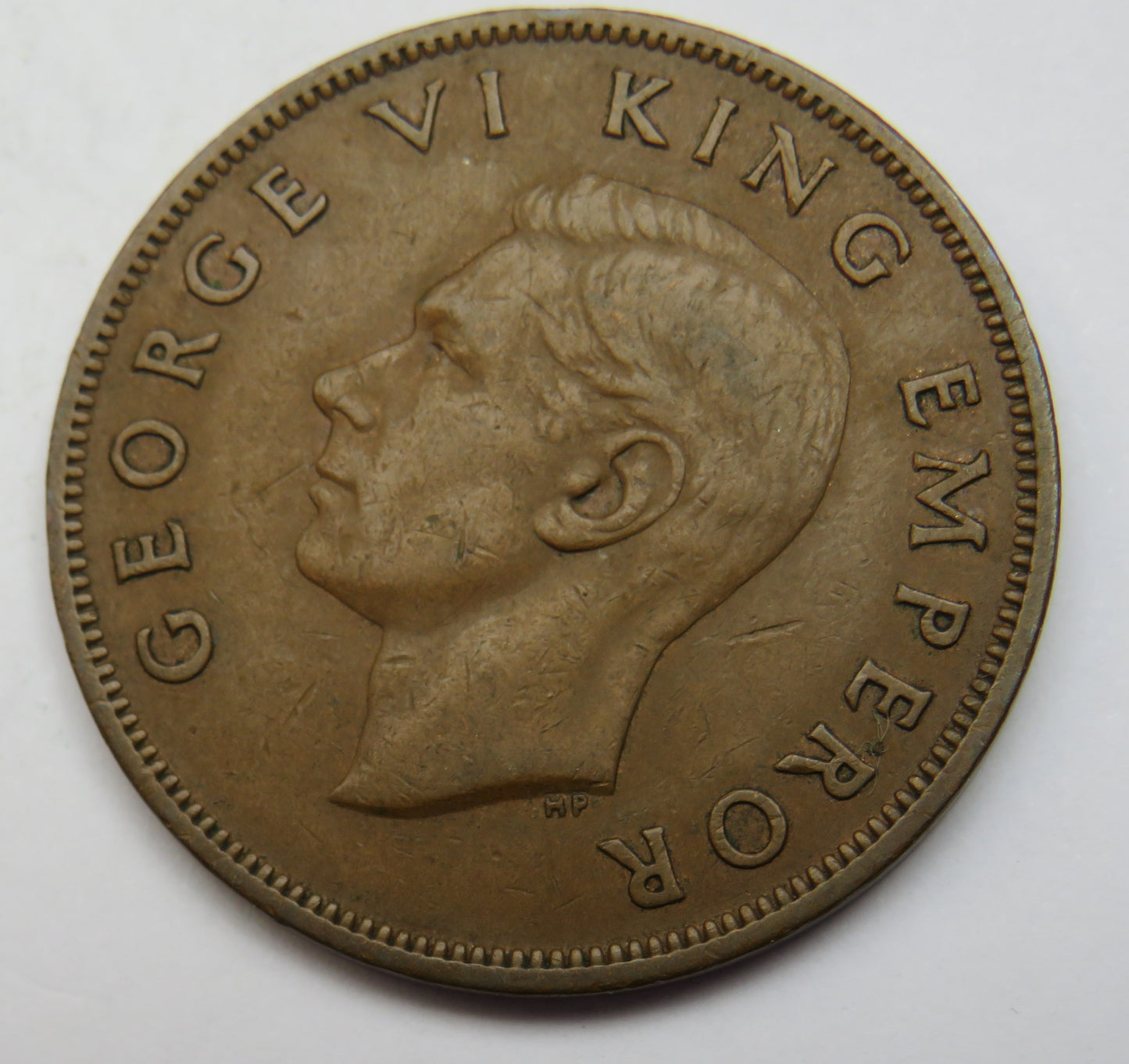 1946 King George VI New Zealand One Penny Coin
