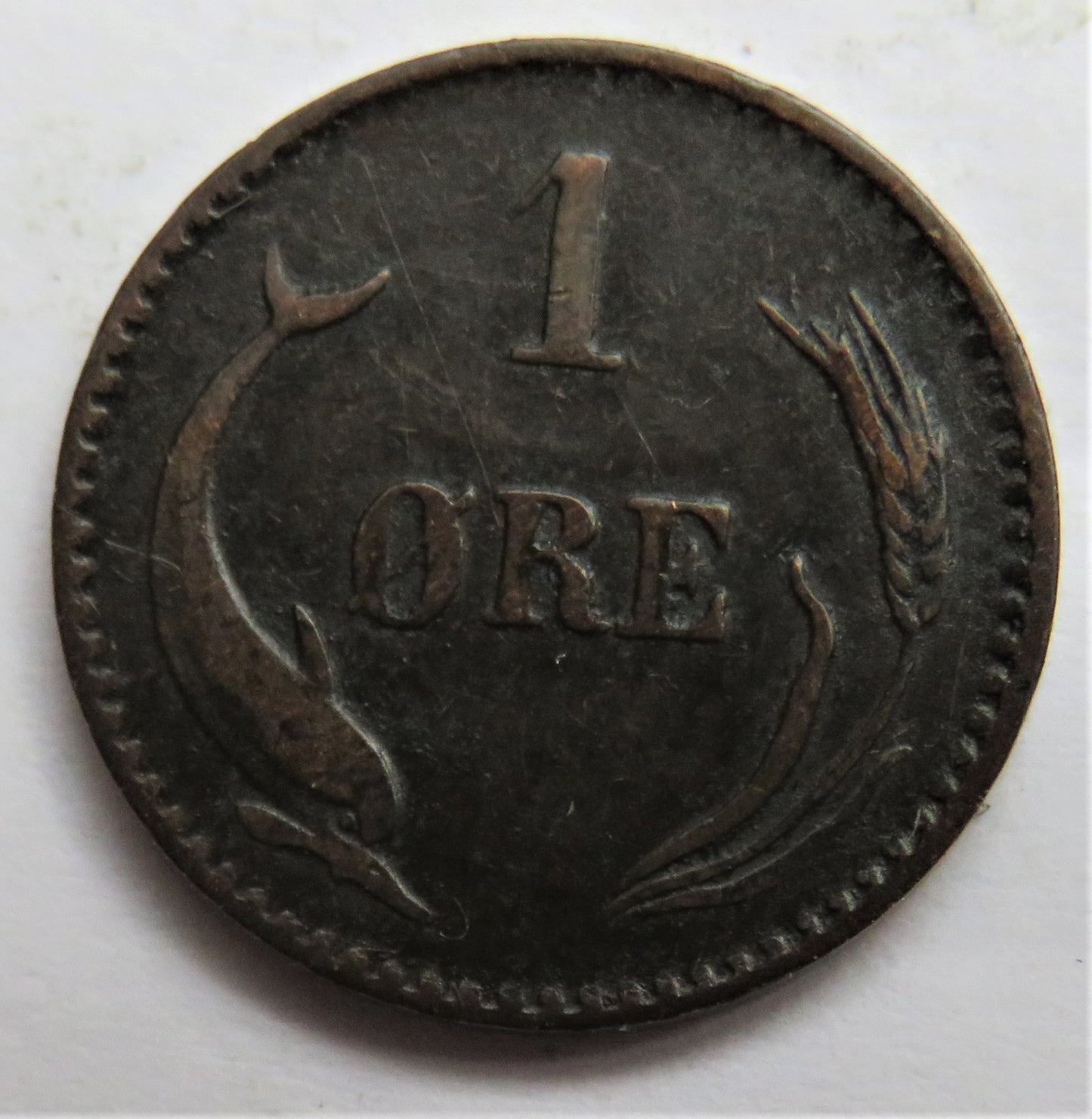 1879 Denmark One Ore Coin Collectable Date