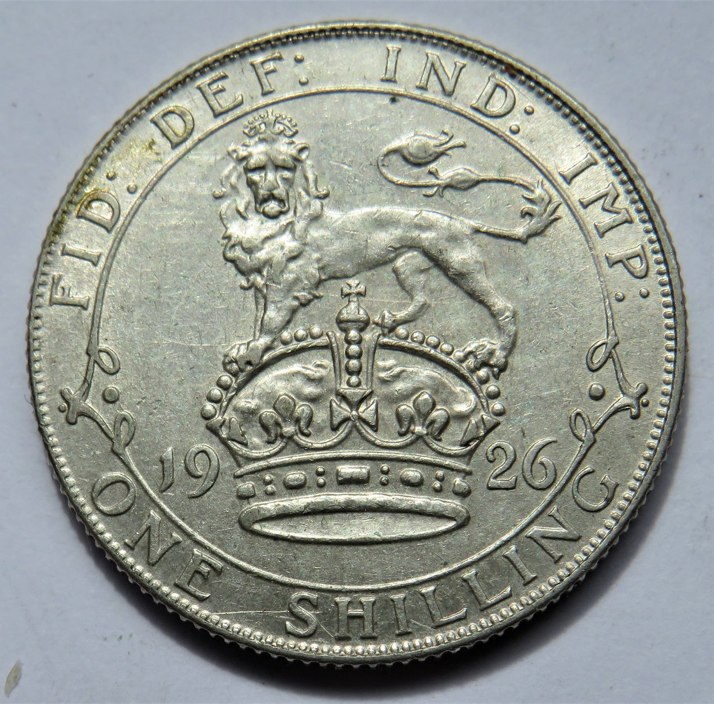 1926 King George V Silver Shilling Coin - Great Britain