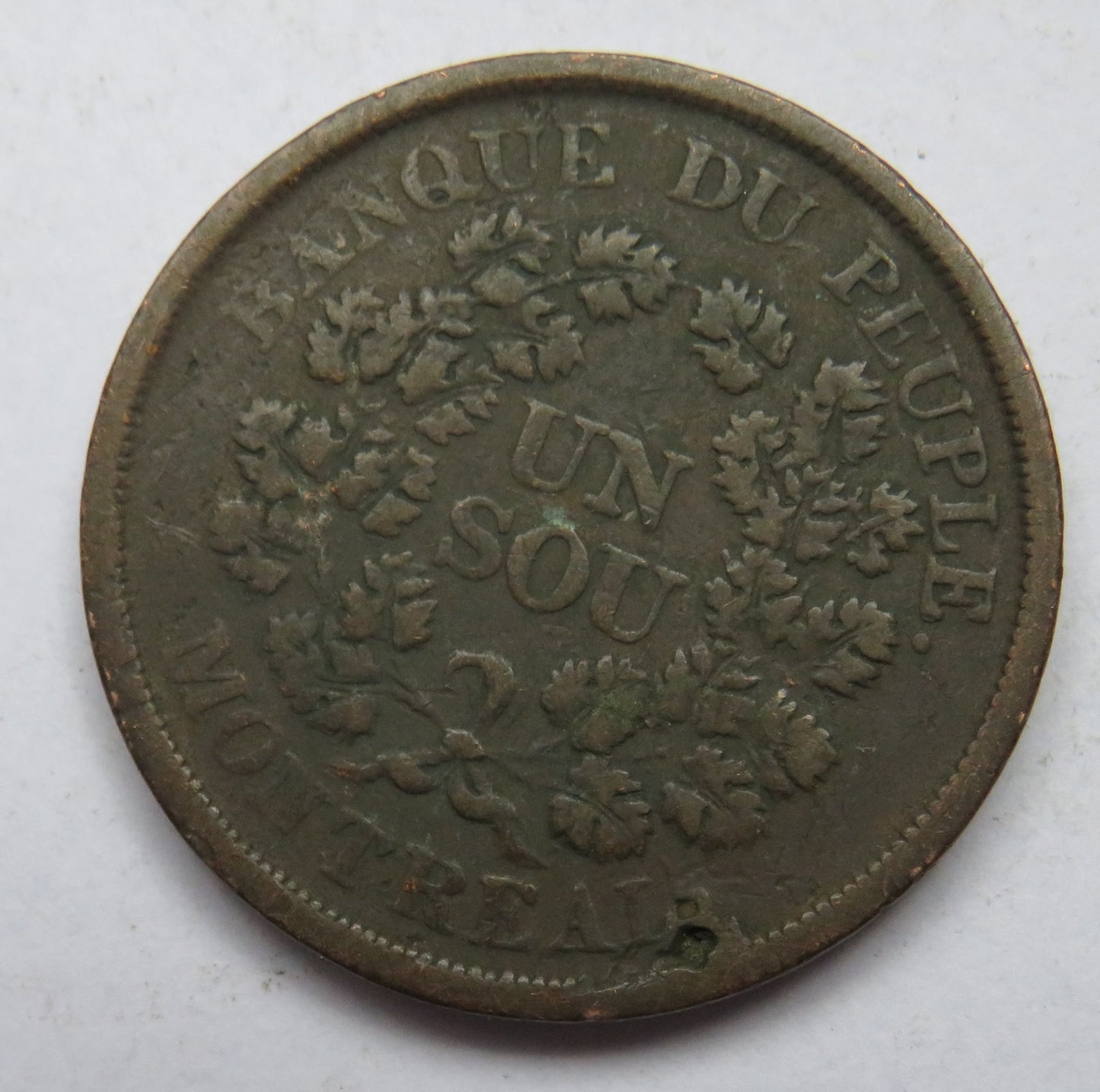 Agriculture & Commerce Bas Canada Banque Du People Un Sou Montreal