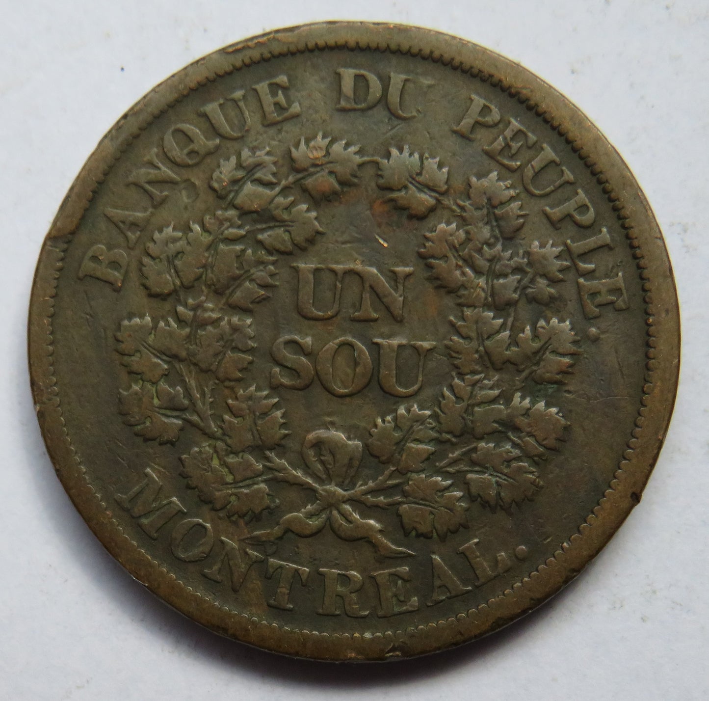 Agriculture & Commerce Bas Canada Banque Du People Un Sou Montreal