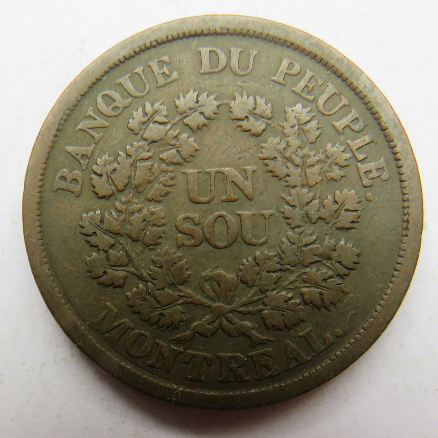 Agriculture & Commerce Bas Canada Banque Du People Un Sou Montreal