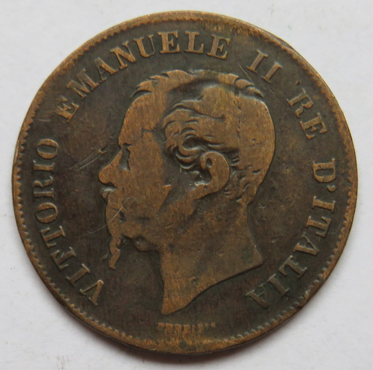 1861 Italy 5 Centesimi Coin