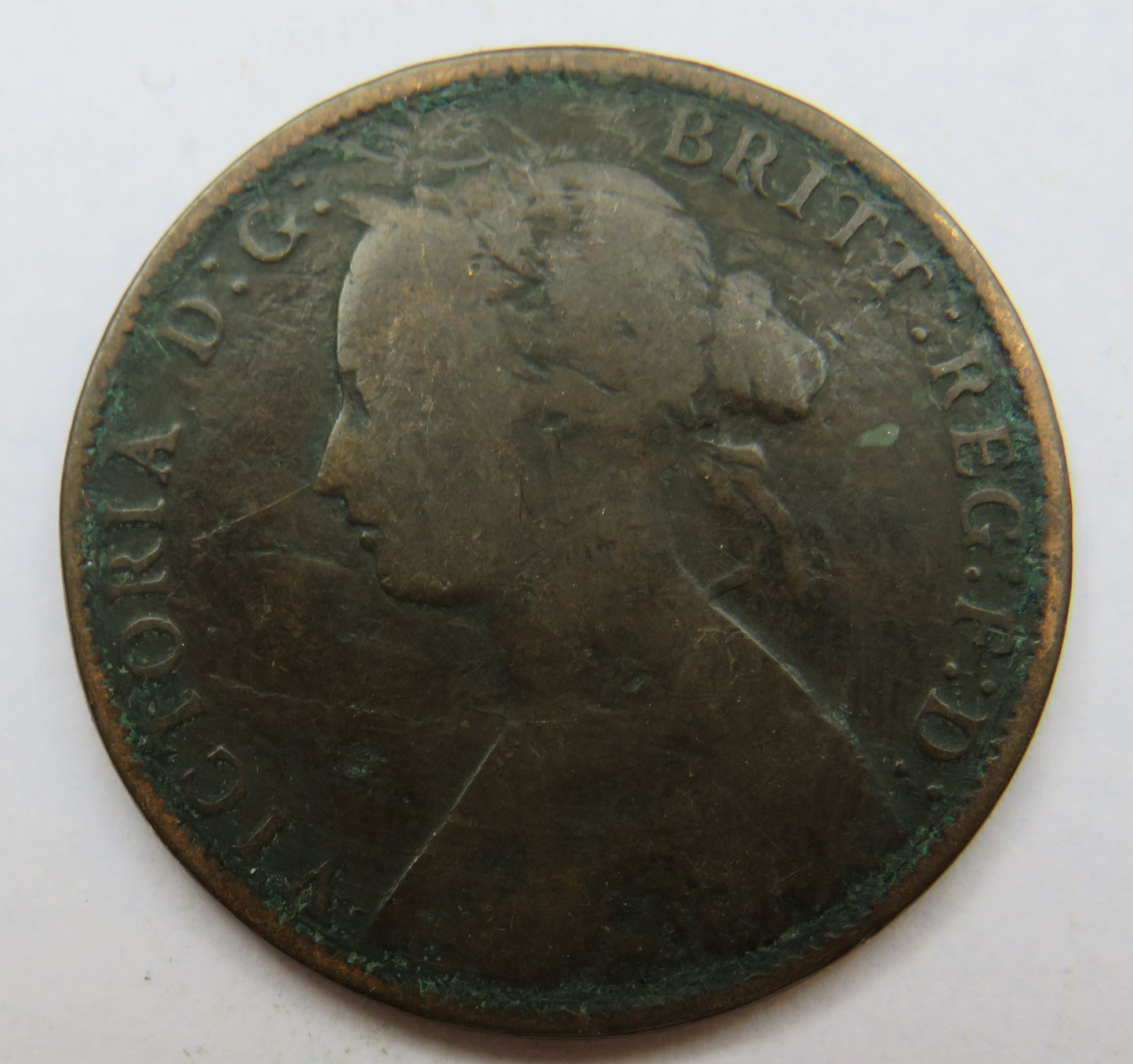 1861 Queen Victoria Nova Scotia One Cent Coin