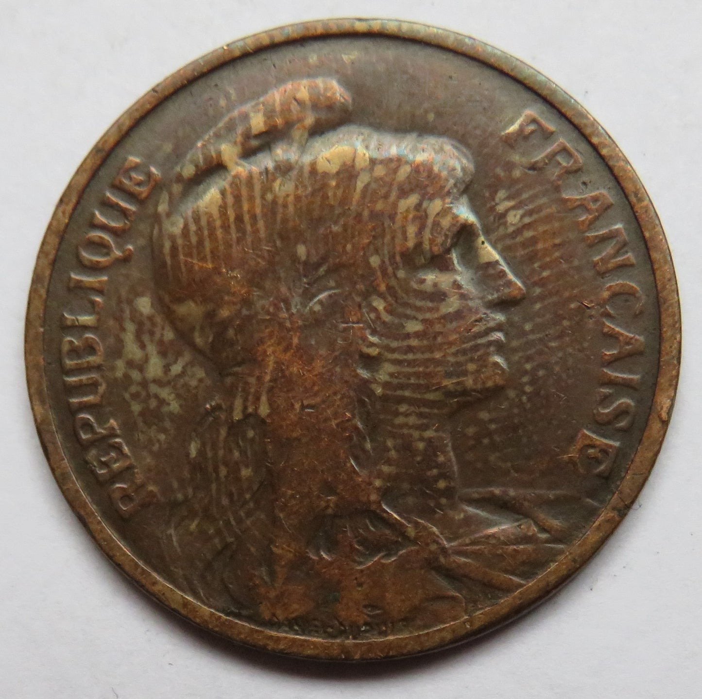 1907 France 5 Centimes Coin