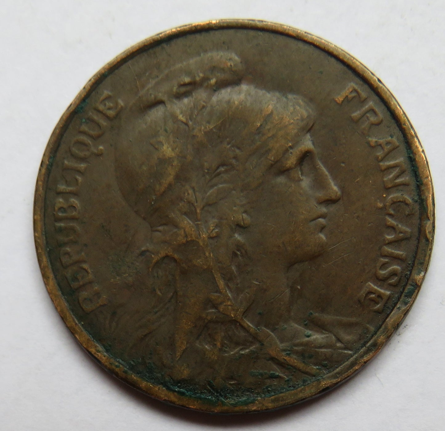 1916 France 5 Centimes Coin