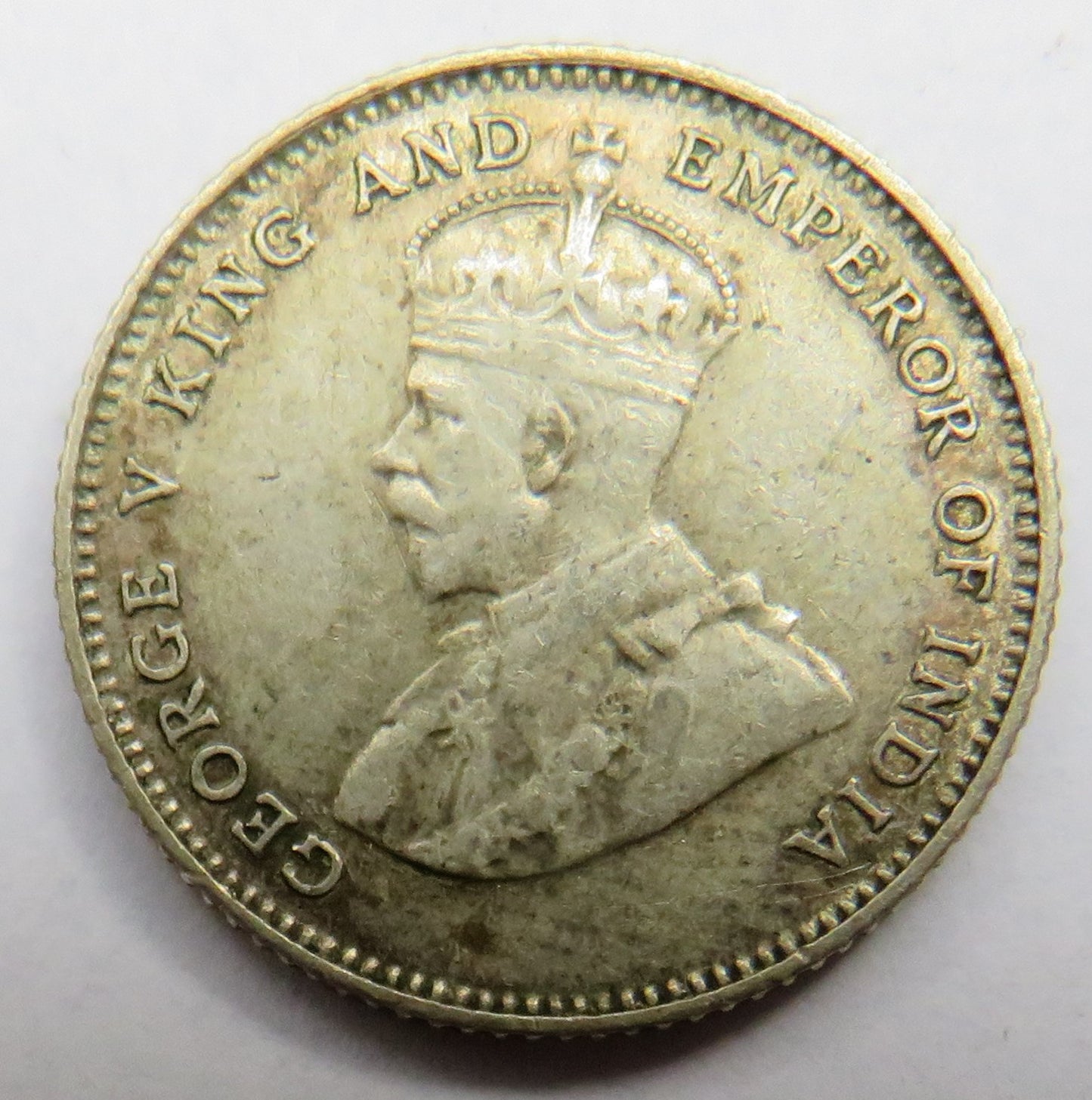 1927 King George V Straits Settlements 10 Cents Coin