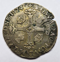Load image into Gallery viewer, 1574 Scotland James VI 2nd Coinage Silver Hammered Half Merk Coin
