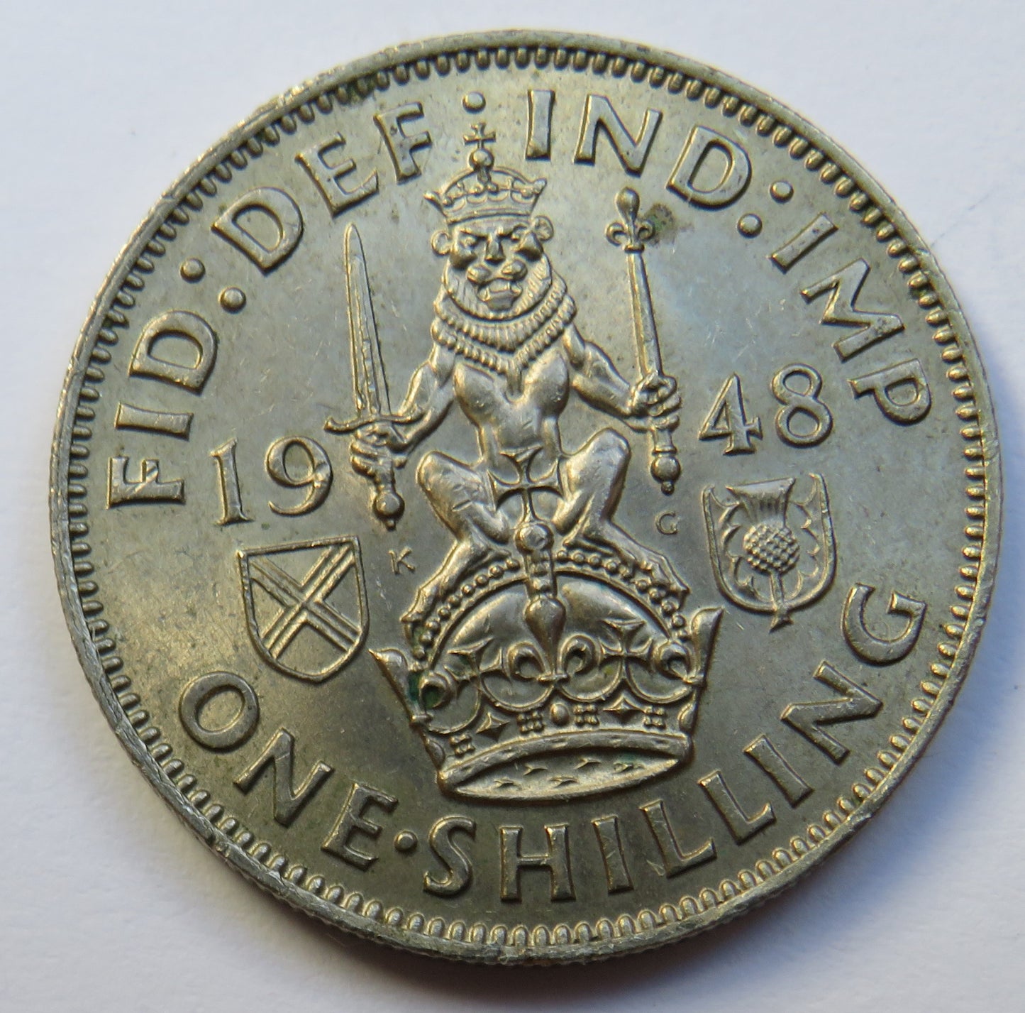 1948 King George VI (Scottish ) One Shilling Coin - Great Britain