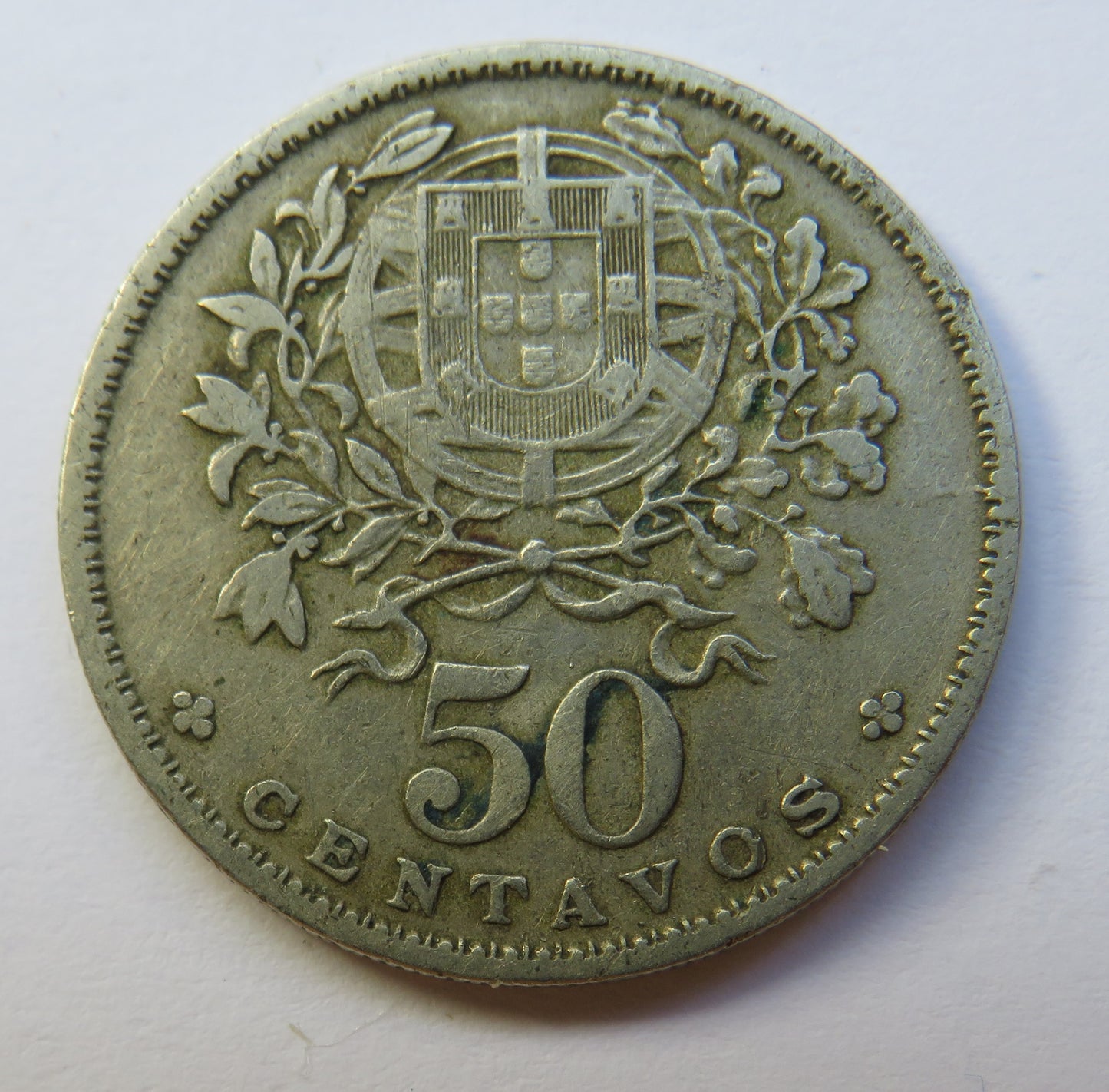 1927 Portugal 50 Centavos Coin