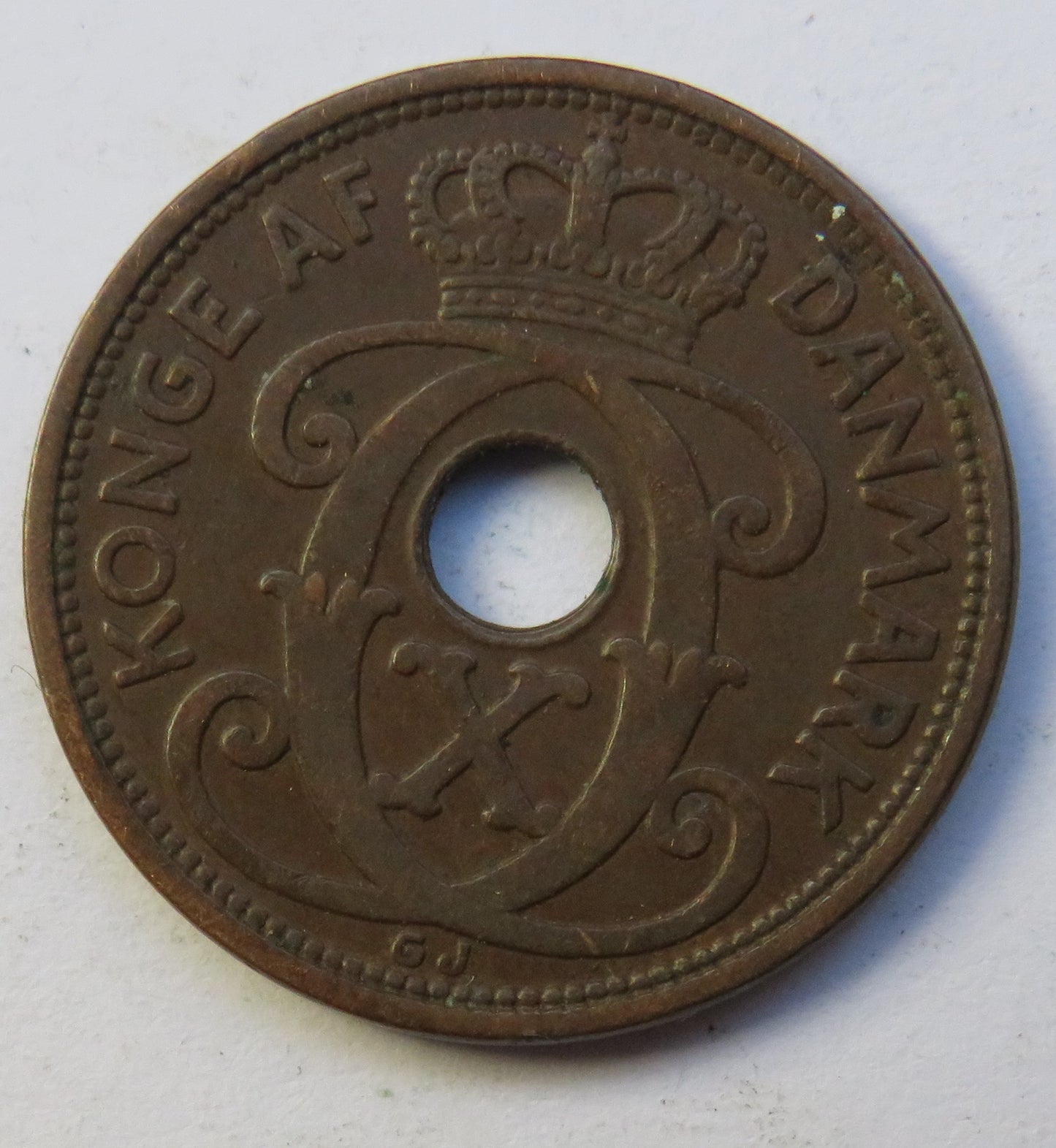 1927 Denmark 2 Ore Coin