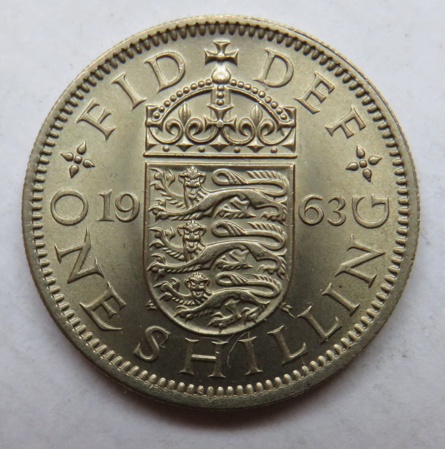 1963 Queen Elizabeth II Shilling Coin (English Reverse) High Grade