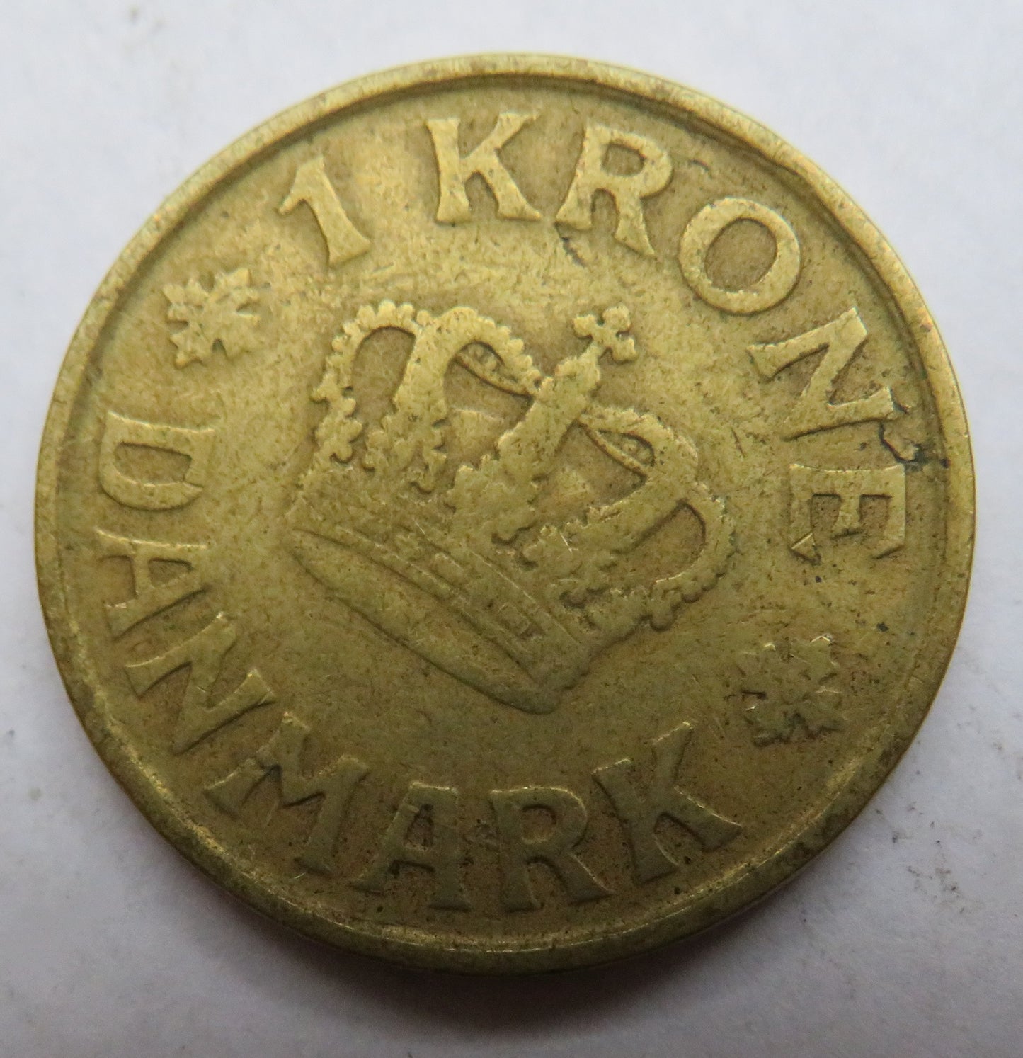 1925 Denmark One Krone Coin