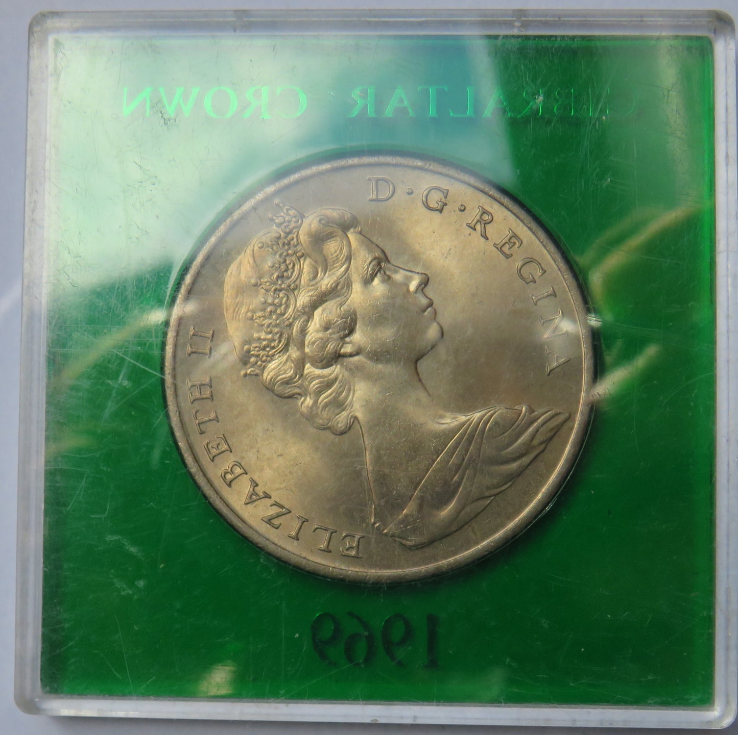 1969 Gibraltar One Crown Cased Coin