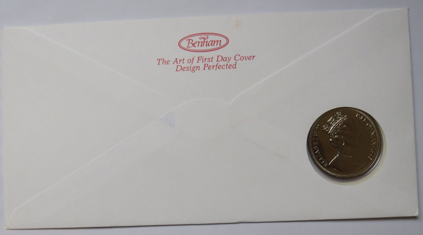 1995 Isle of Man Coin & Stamp Cover 95th Birthday The Queen Mother