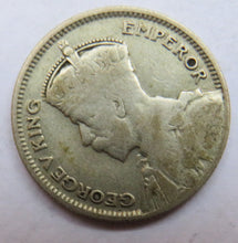 Load image into Gallery viewer, 1934 King George V New Zealand Silver Sixpence Coin
