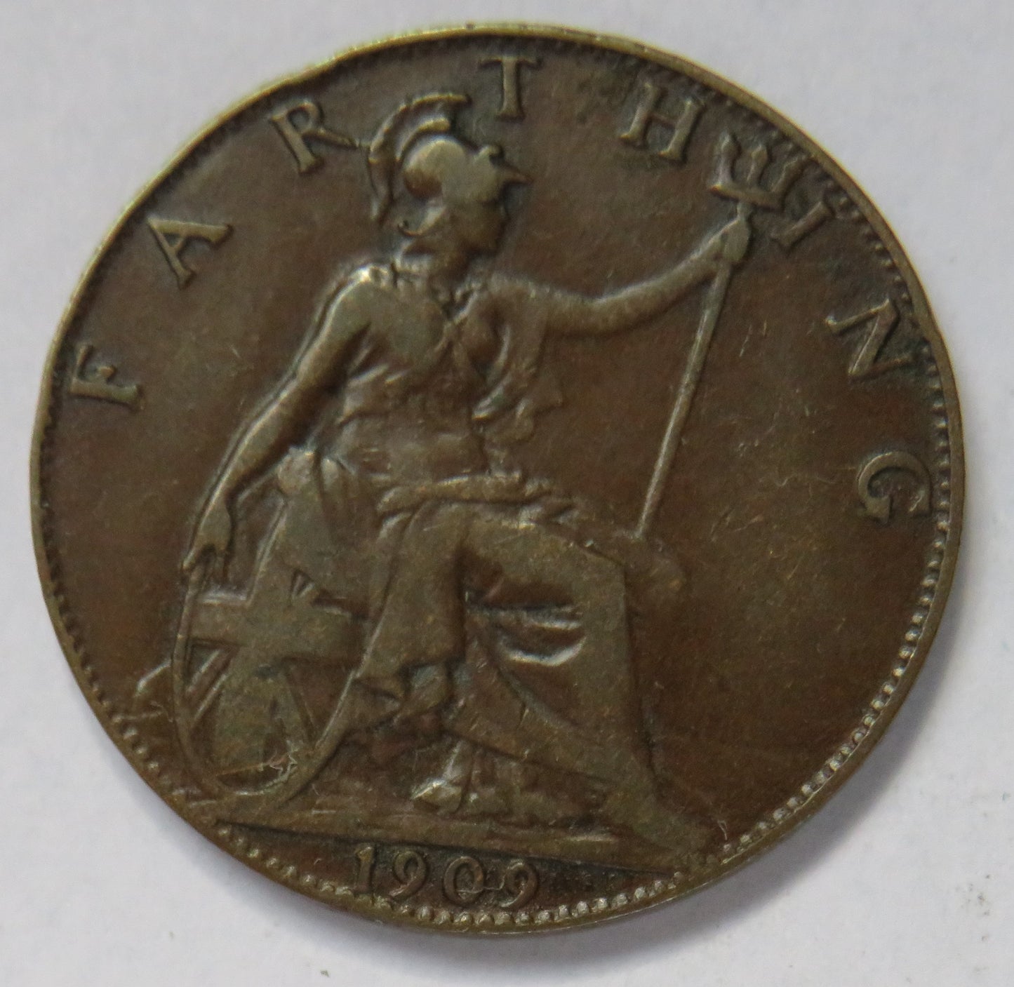1909 King Edward VII Farthing Coin - Great Britain